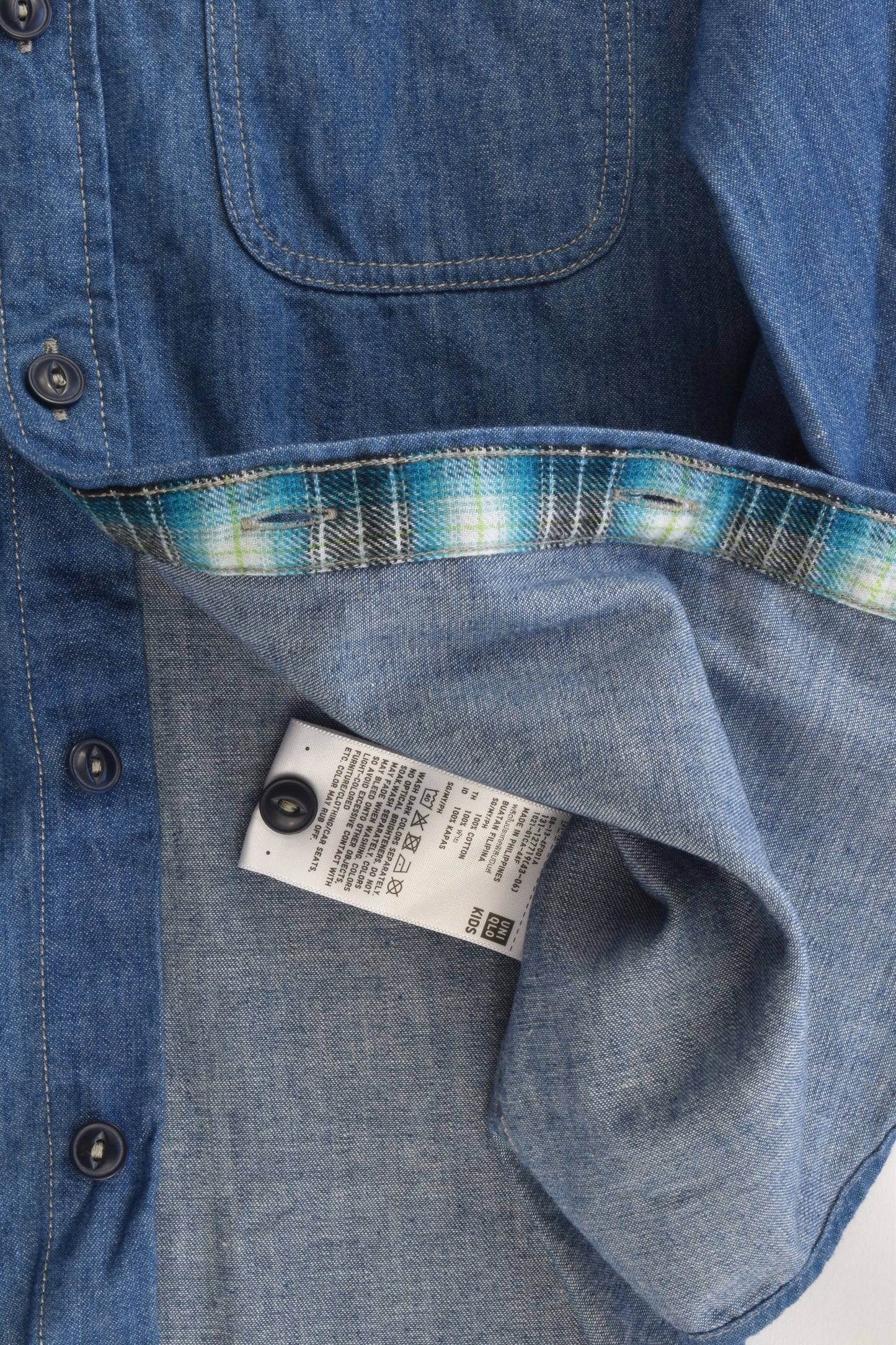 Uniqlo Size 140 cm (10) Collared Denim Shirt