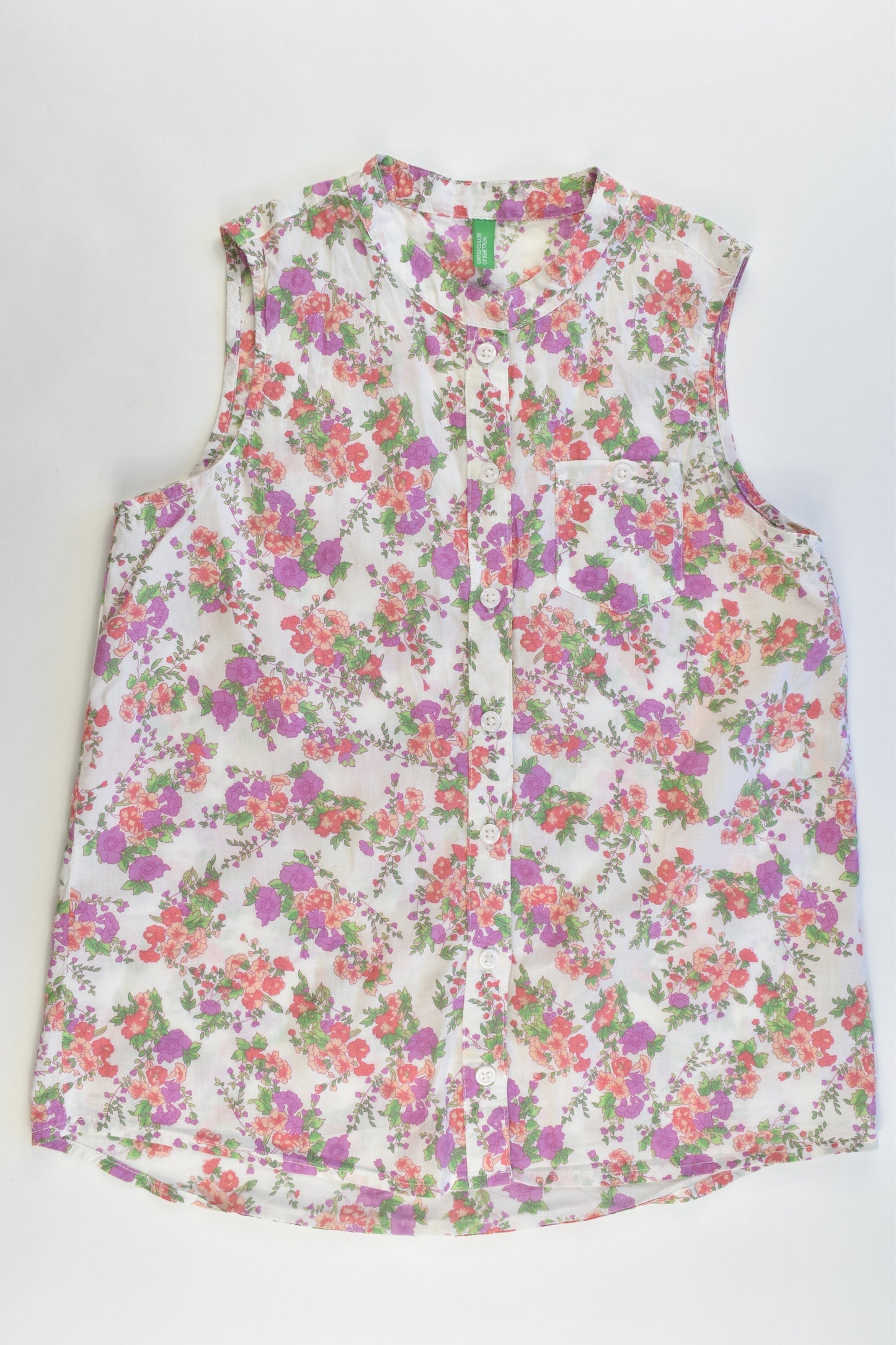 United Colors Of Benetton Size 8-9 Floral Shirt