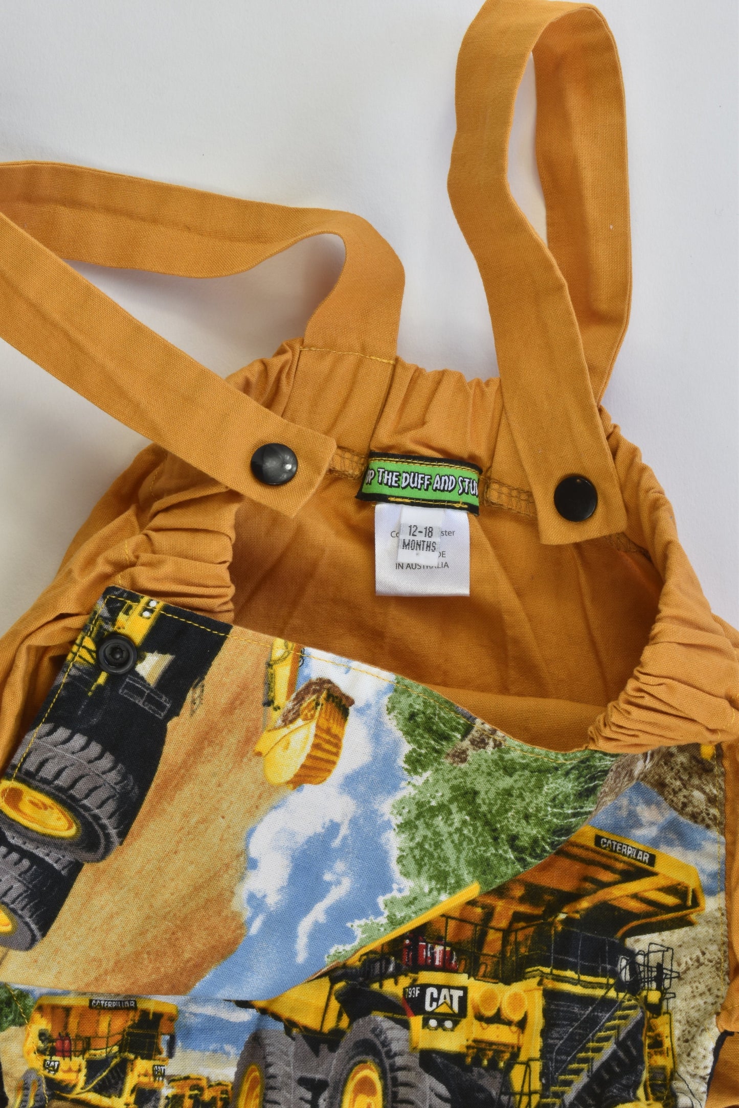 Up the Duff and Stuff Australia Size 12-18 months Dump Truck Playsuit
