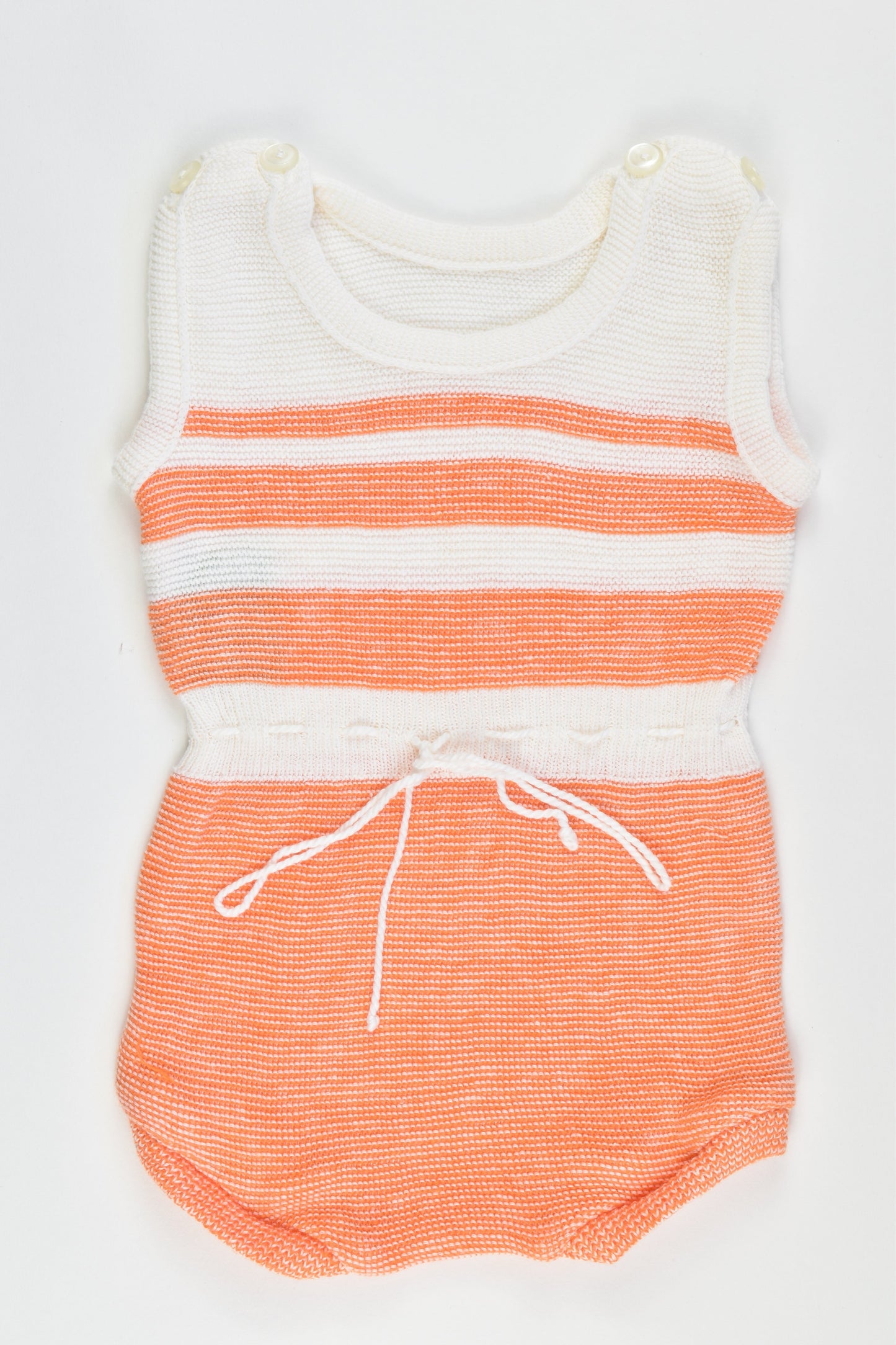 VINTAGE Brand Unknown German Size 00 Cotton Romper