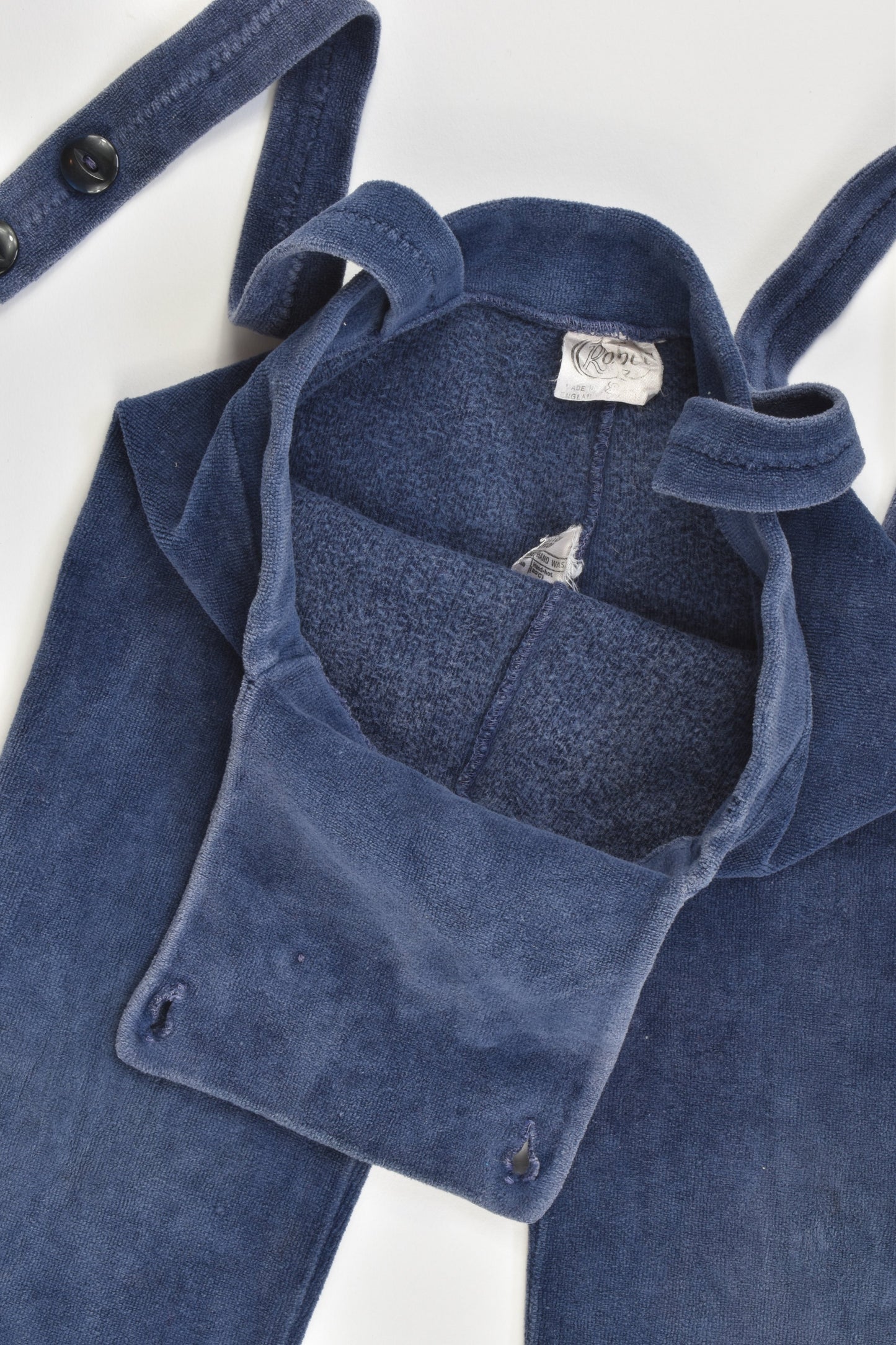 VINTAGE Robec England Size 1 Velour Overalls