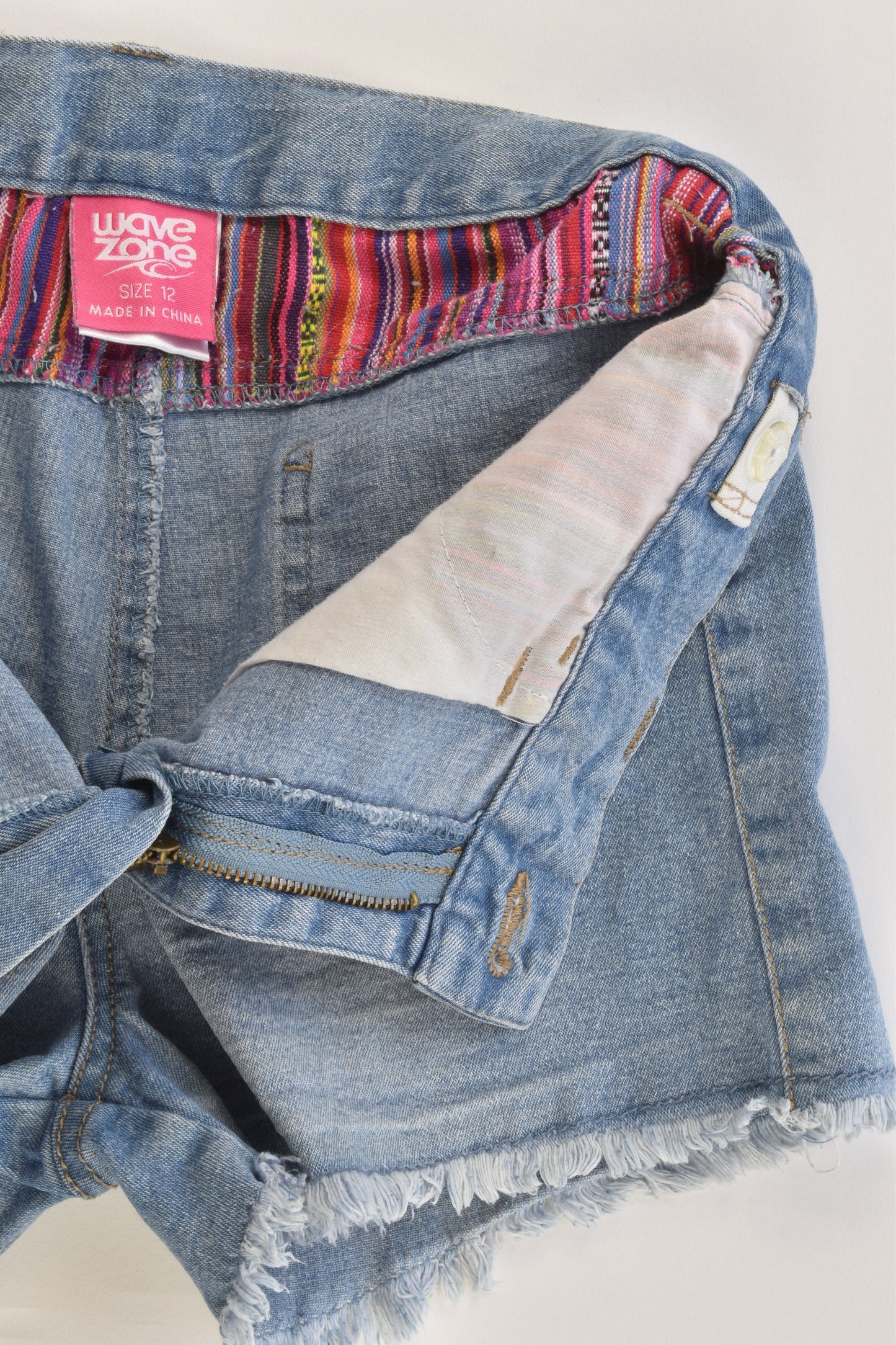 Wave Zone Size 12 Stretchy Denim Shorts