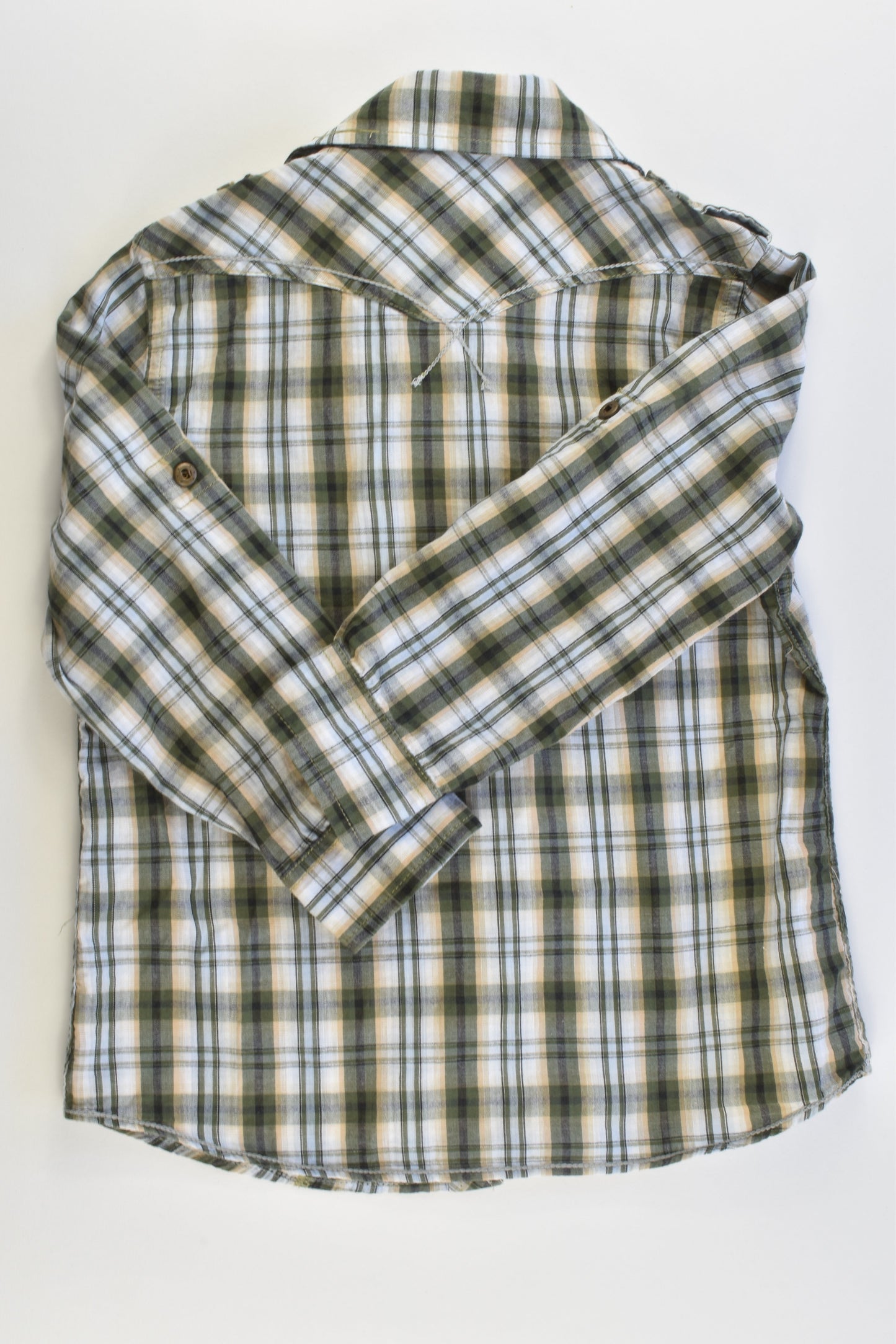 Wayne Jnr Size 5 Checked Collared Shirt