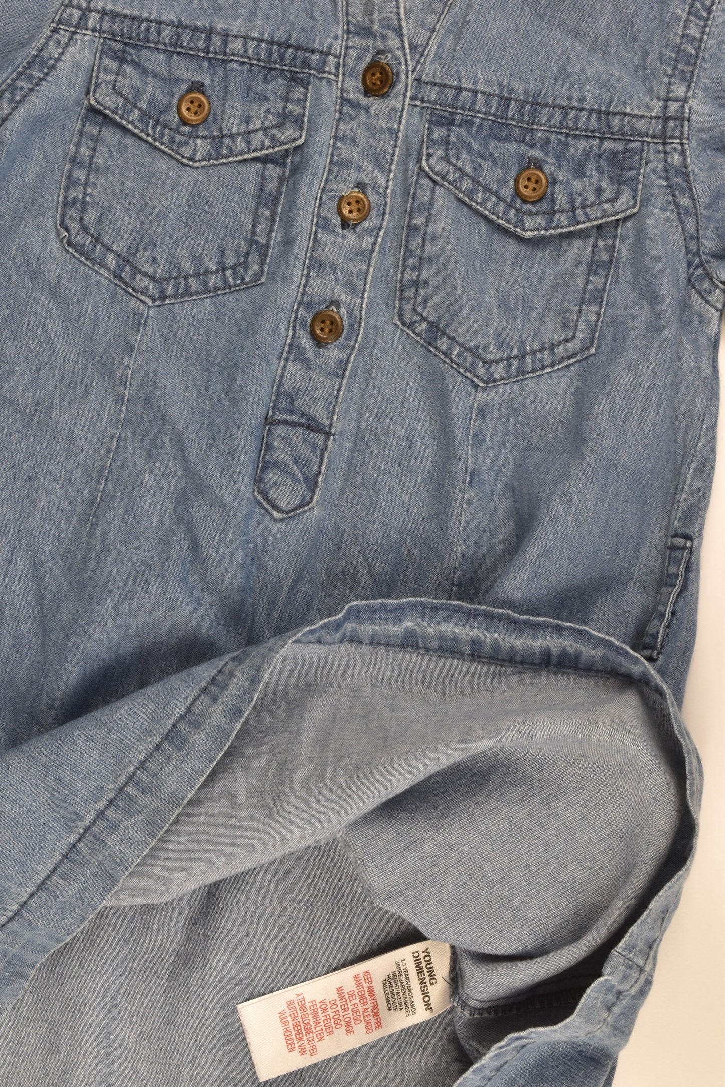 Young Dimension Size 2-3 Soft Denim Dress
