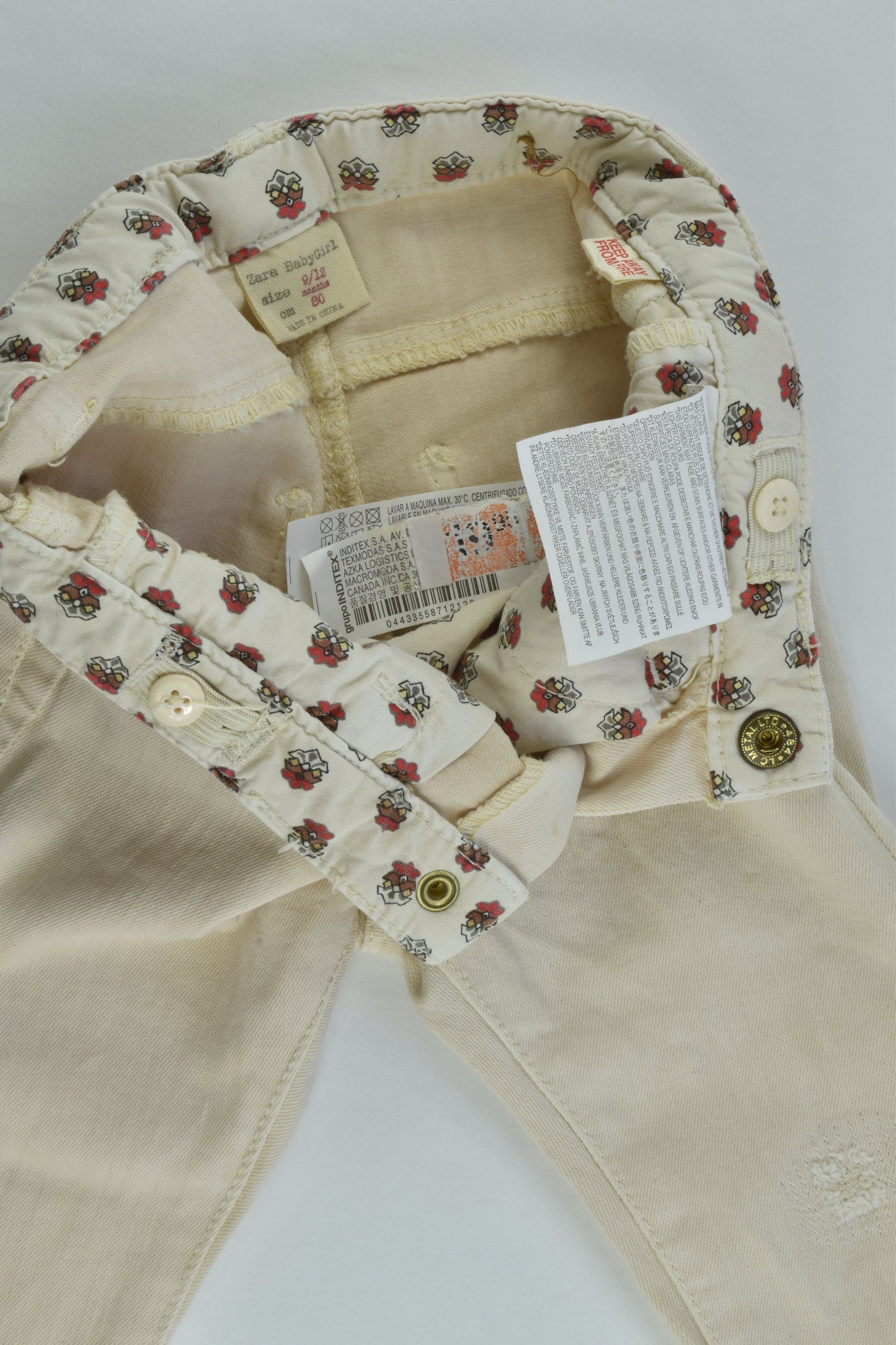 Zara Size 0 (9/12 months, 80 cm) Stretchy Pants