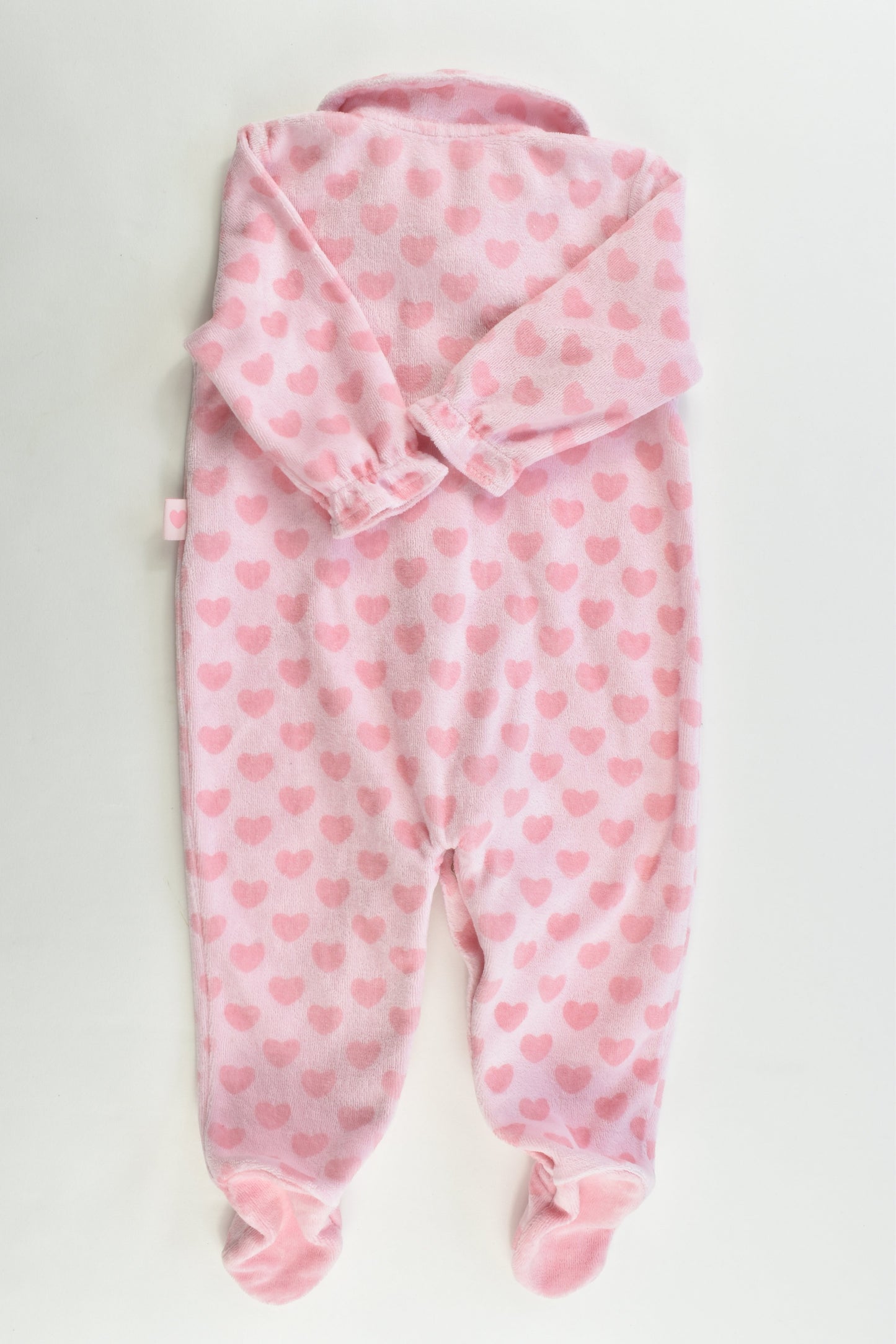 Zara Size 000 Lovehearts Velour Romper
