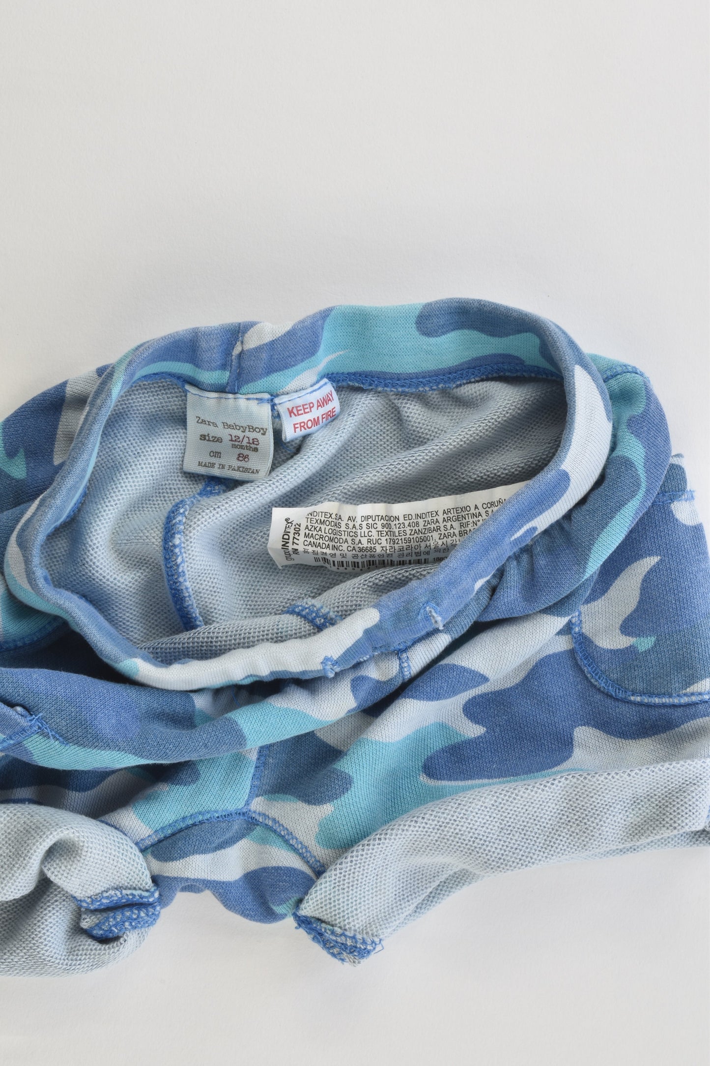 Zara Size 1 (12/18 months, 86 cm) Camouflage Shorts