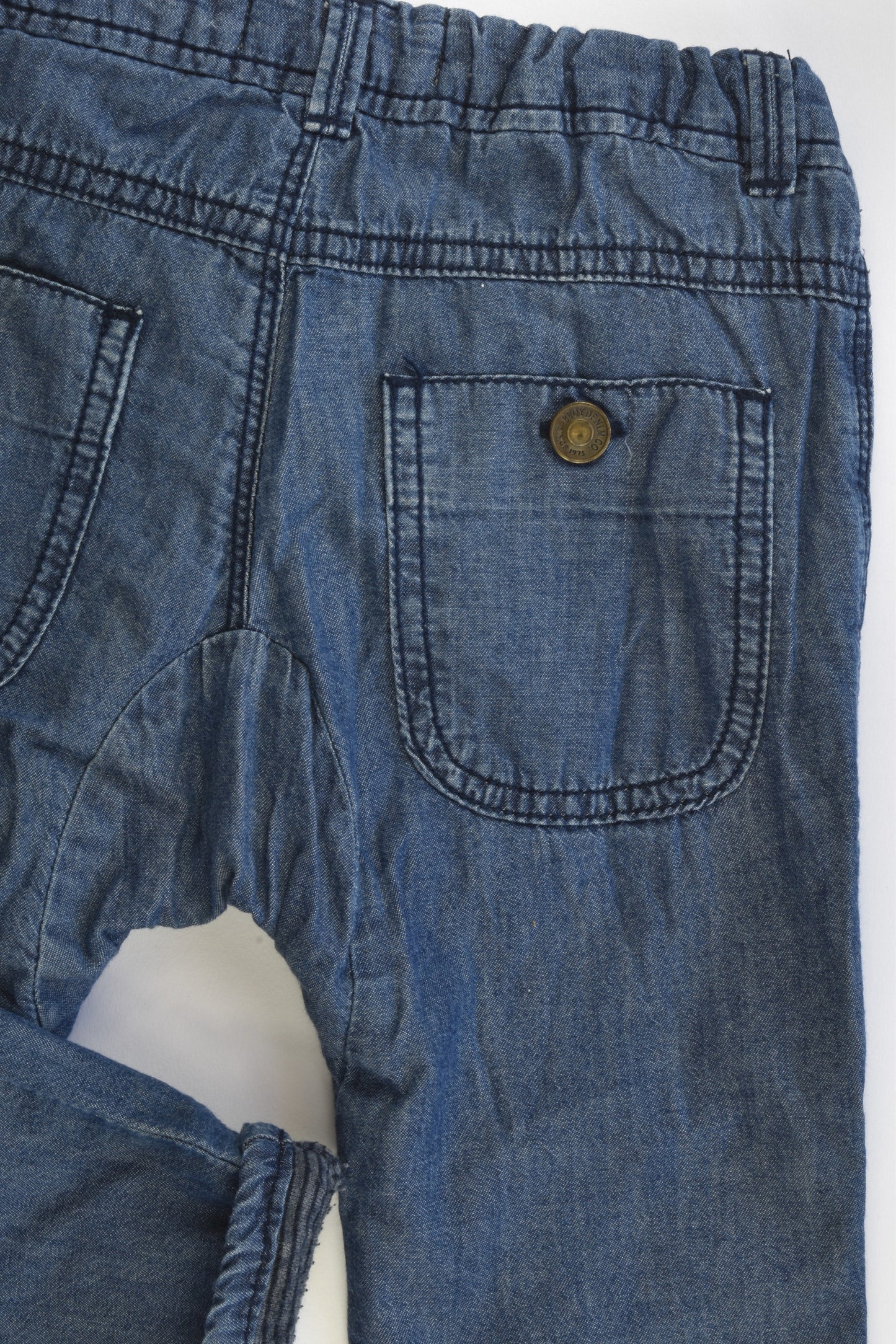 Zara Size 1 (12/18 months, 86 cm) Lined Lightweight Baggy Denim Pants