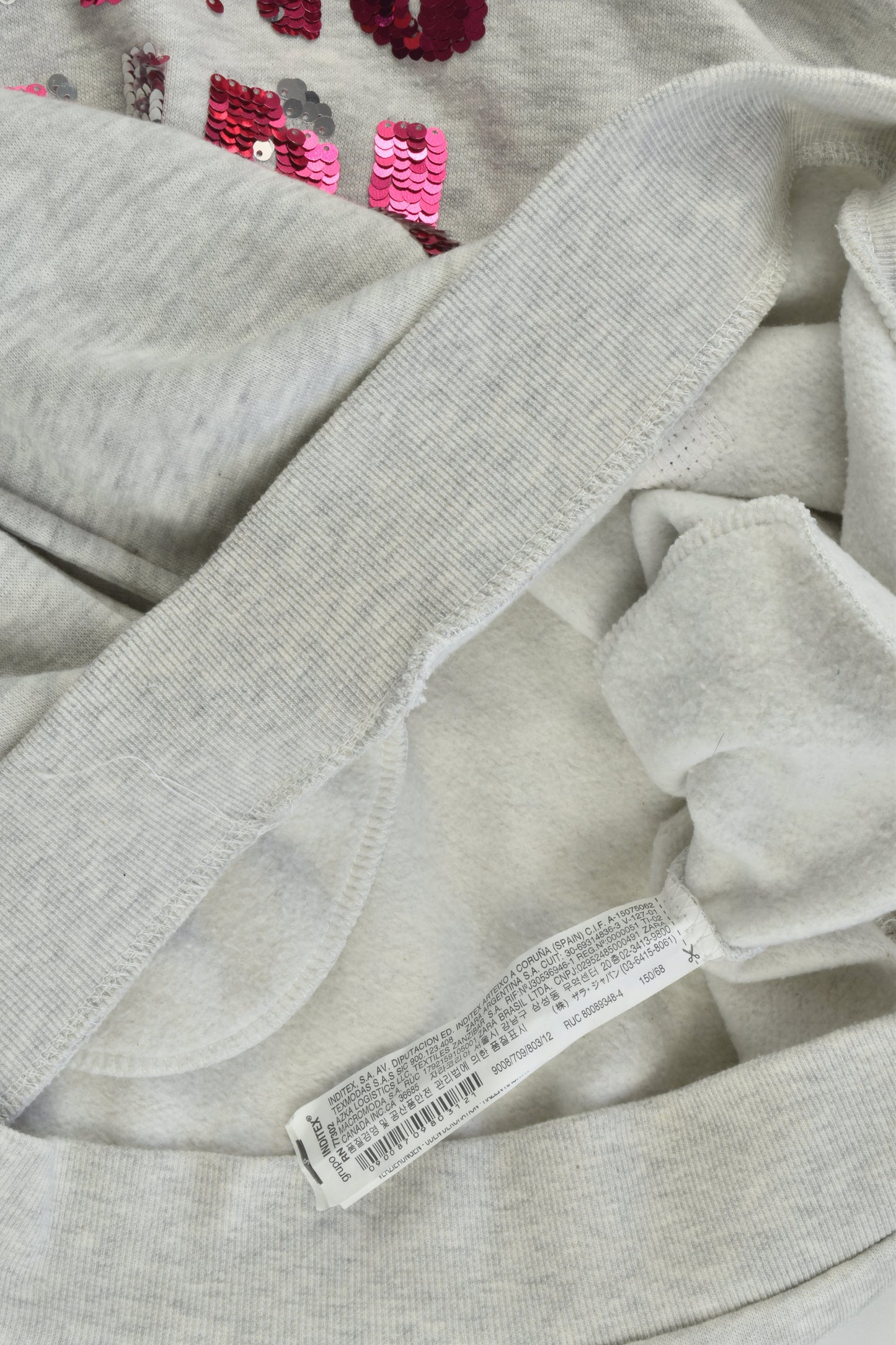 Zara Size 11/12 (152 cm) Reversible Sequins Hooded Jumper