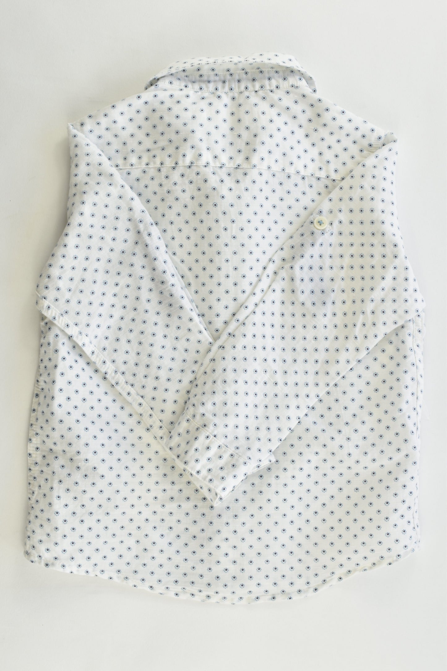 Zara Size 2/3 (98 cm) Linen/Cotton Collared Shirt