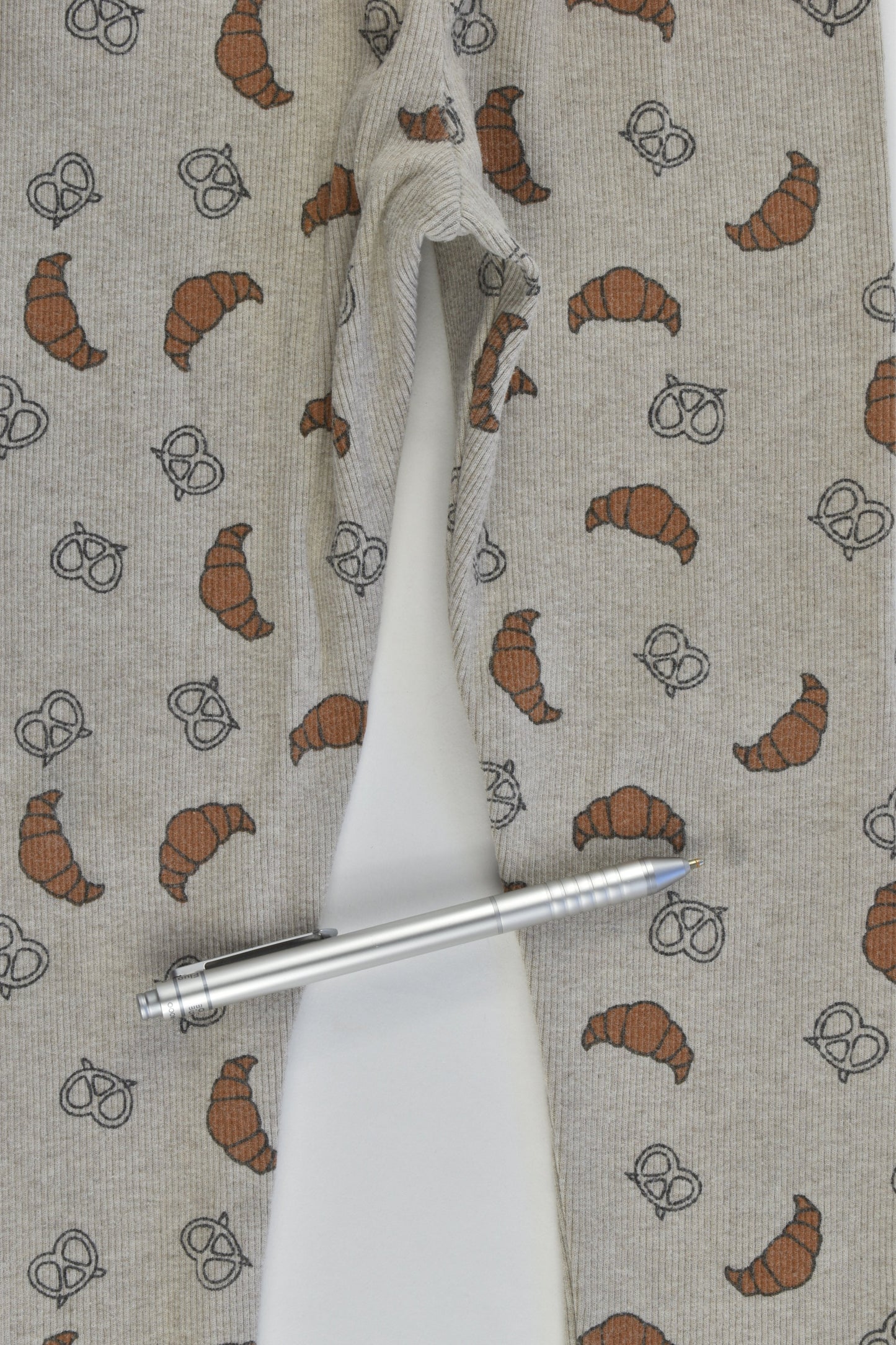 Zara Size 3-4 Ribbed Croissants and Pretzels Pants