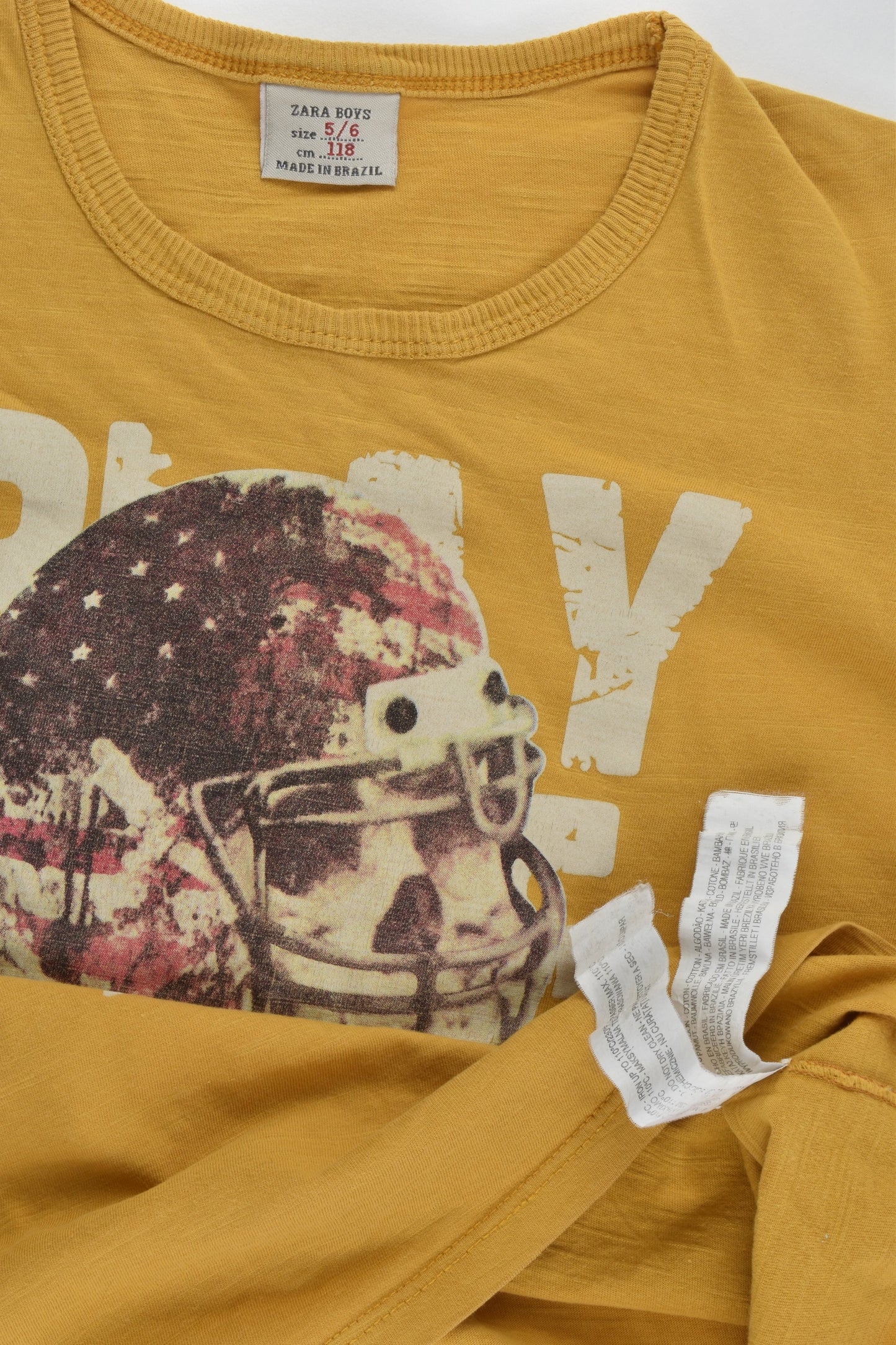 Zara Size 5/6 (118 cm) 'Dreamed Score' T-shirt
