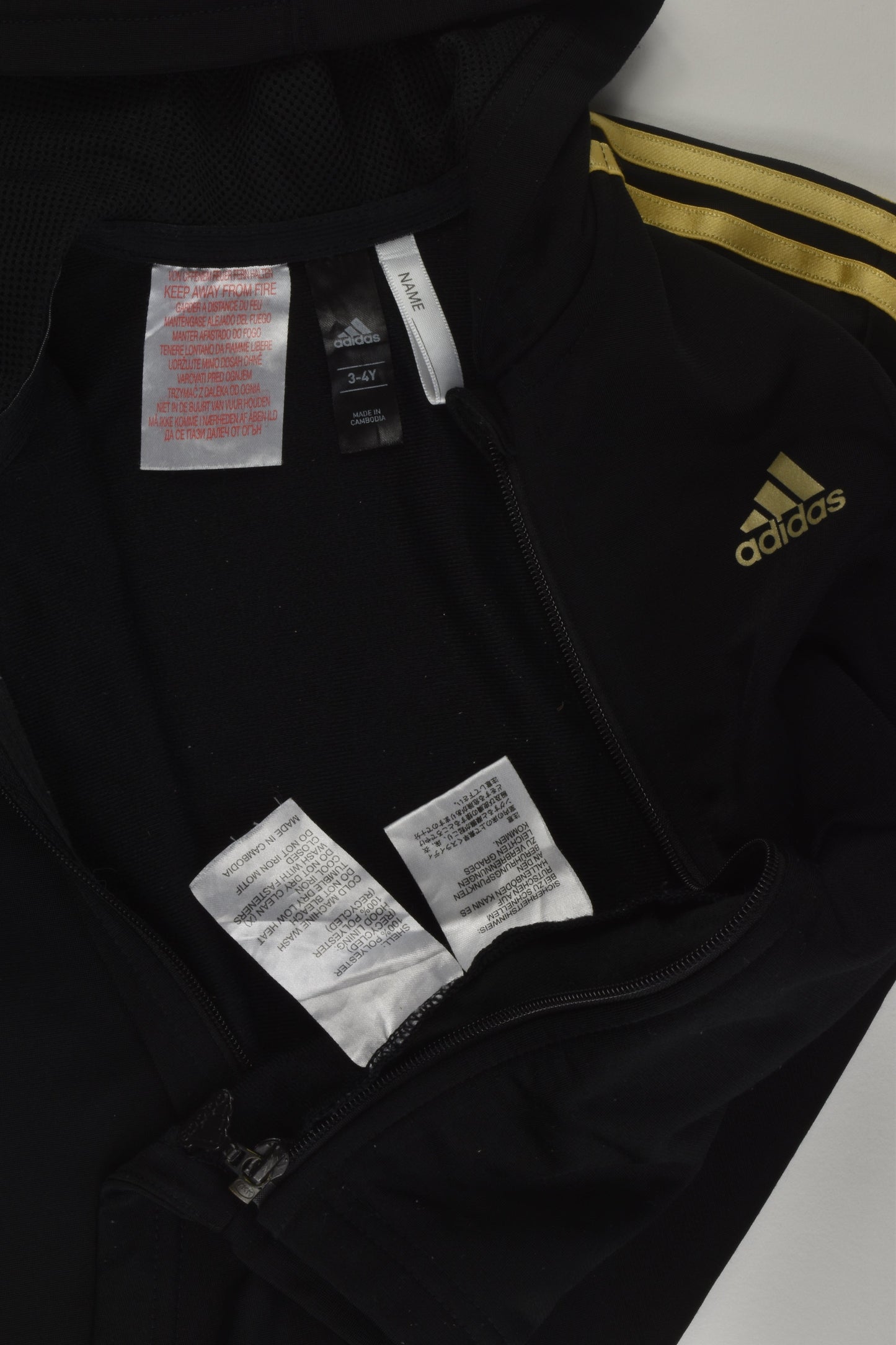 Adidas Size 3-4 Zip Jumper