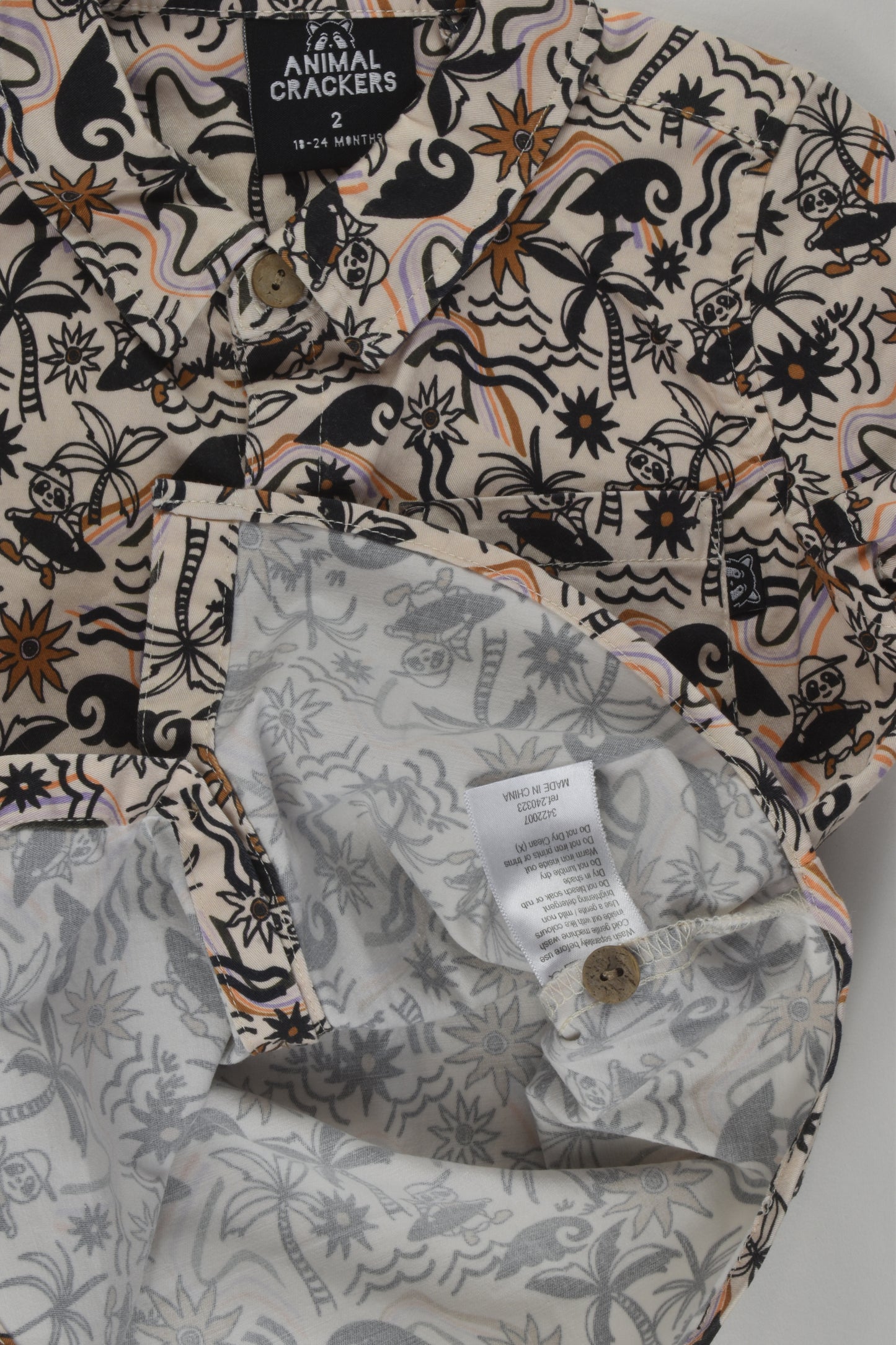 Animal Crackers Size 2 Button-up Shirt