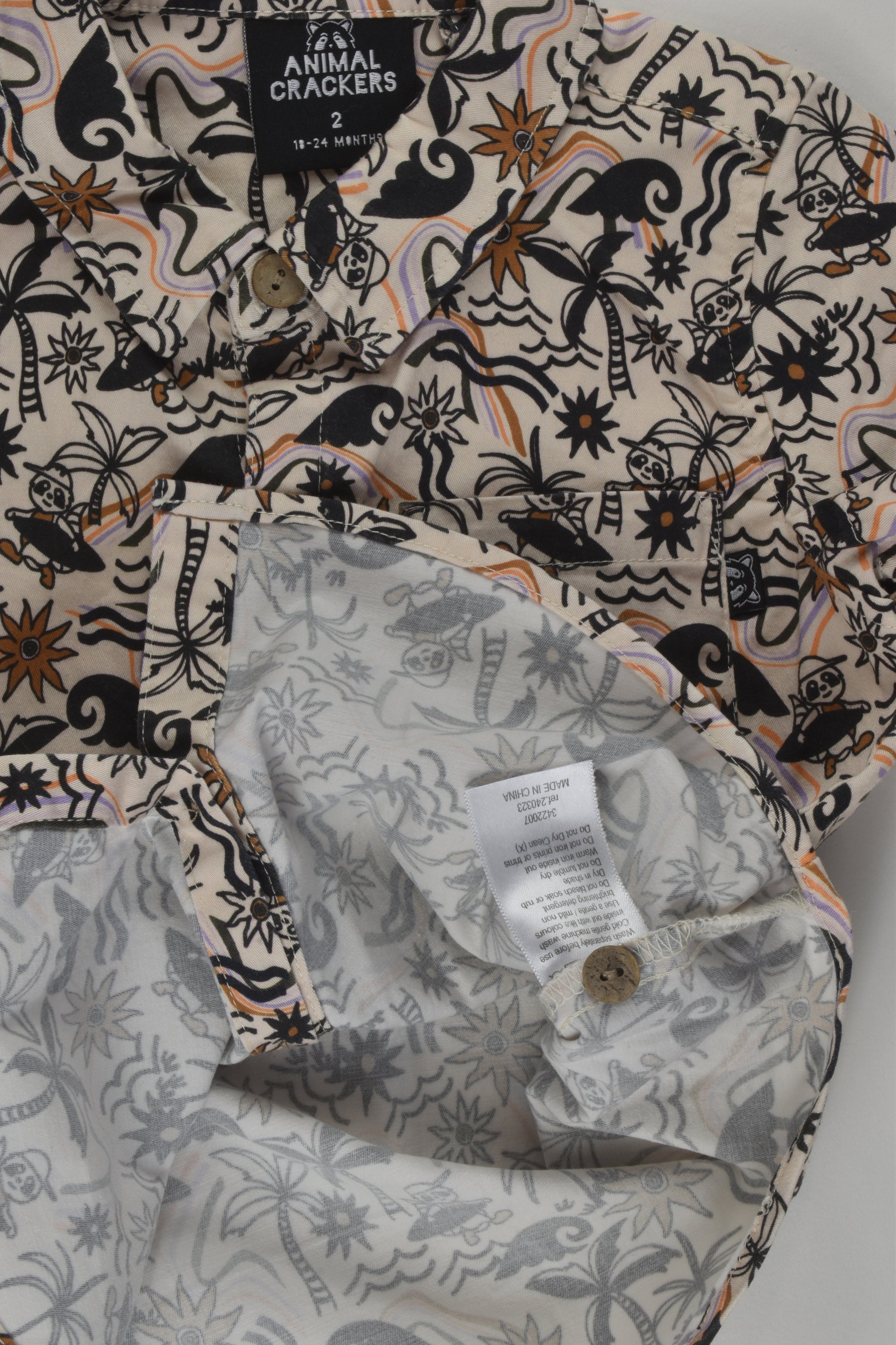 Animal Crackers Size 2 Button-up Shirt