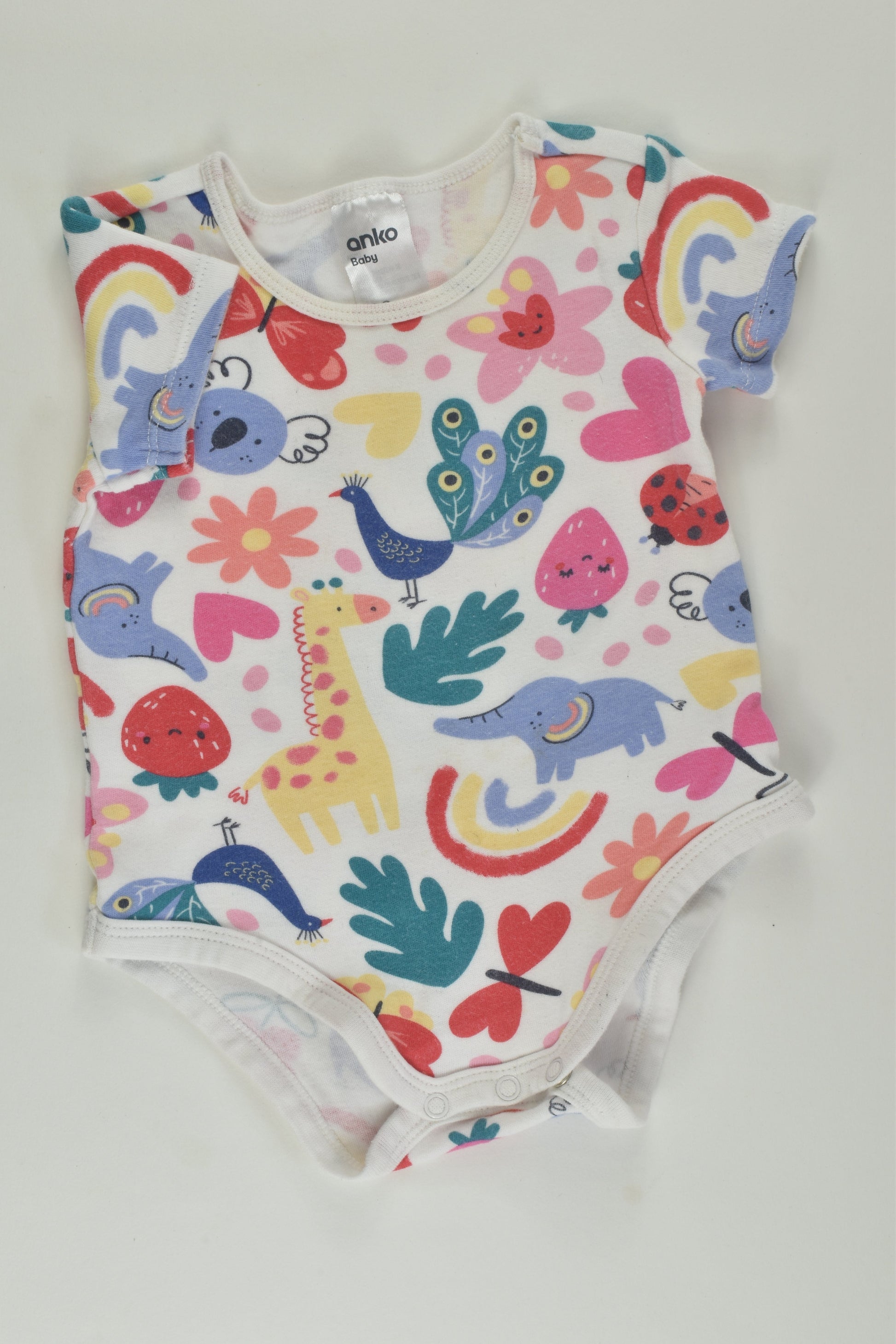 Anko Size 00 Colourful Bodysuit