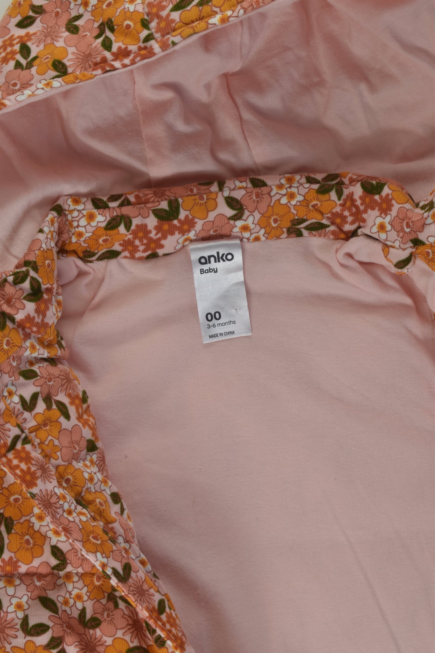 Anko Size 00 Floral Cord Puffer Vest