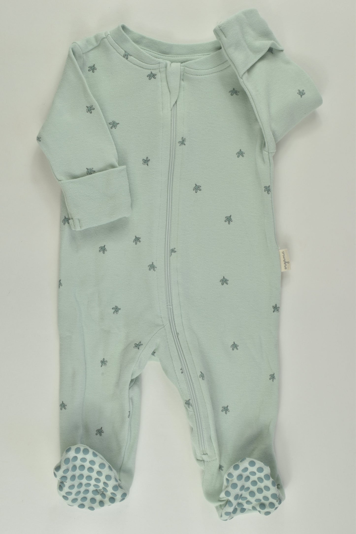 Anko Size 0000 Leaves Footed Romper