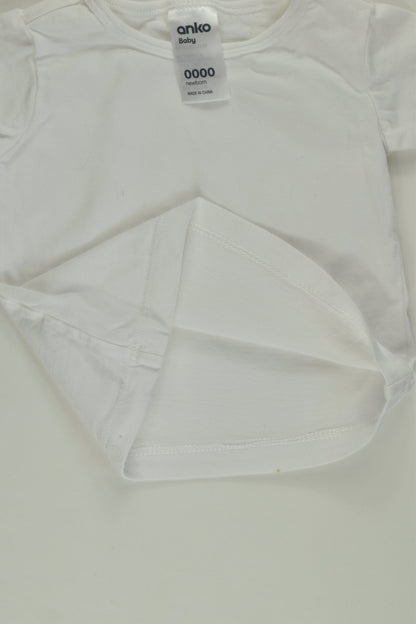 Anko Size 0000 White Top