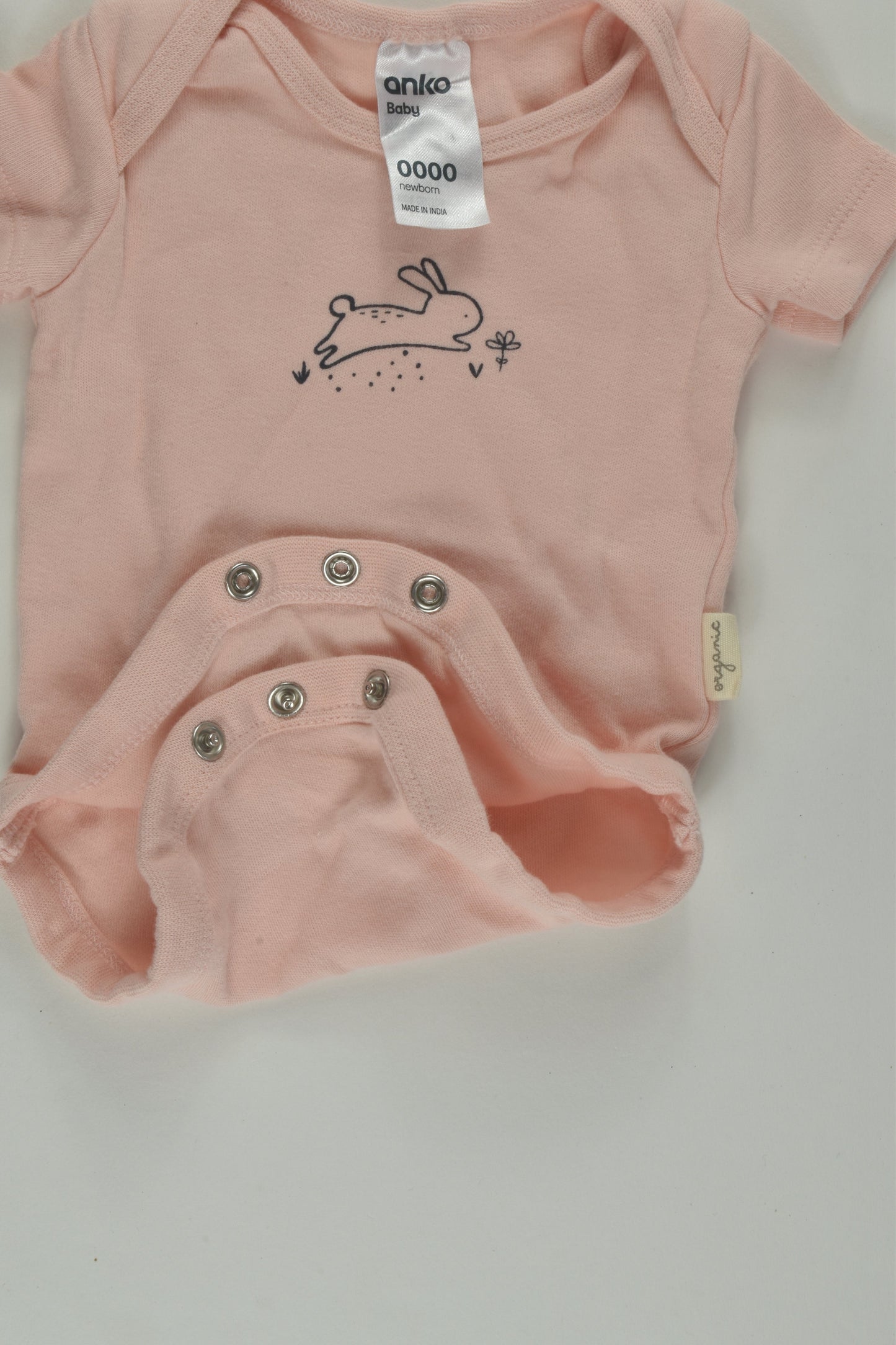 Anko Size 00000 Organic Bunny Bodysuit