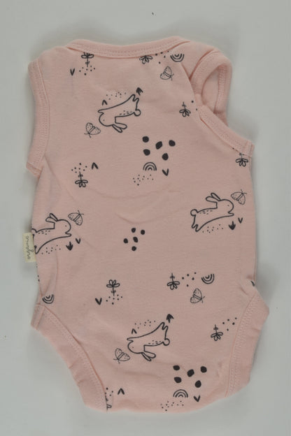 Anko Size 00000 Organic Bunny Bodysuit