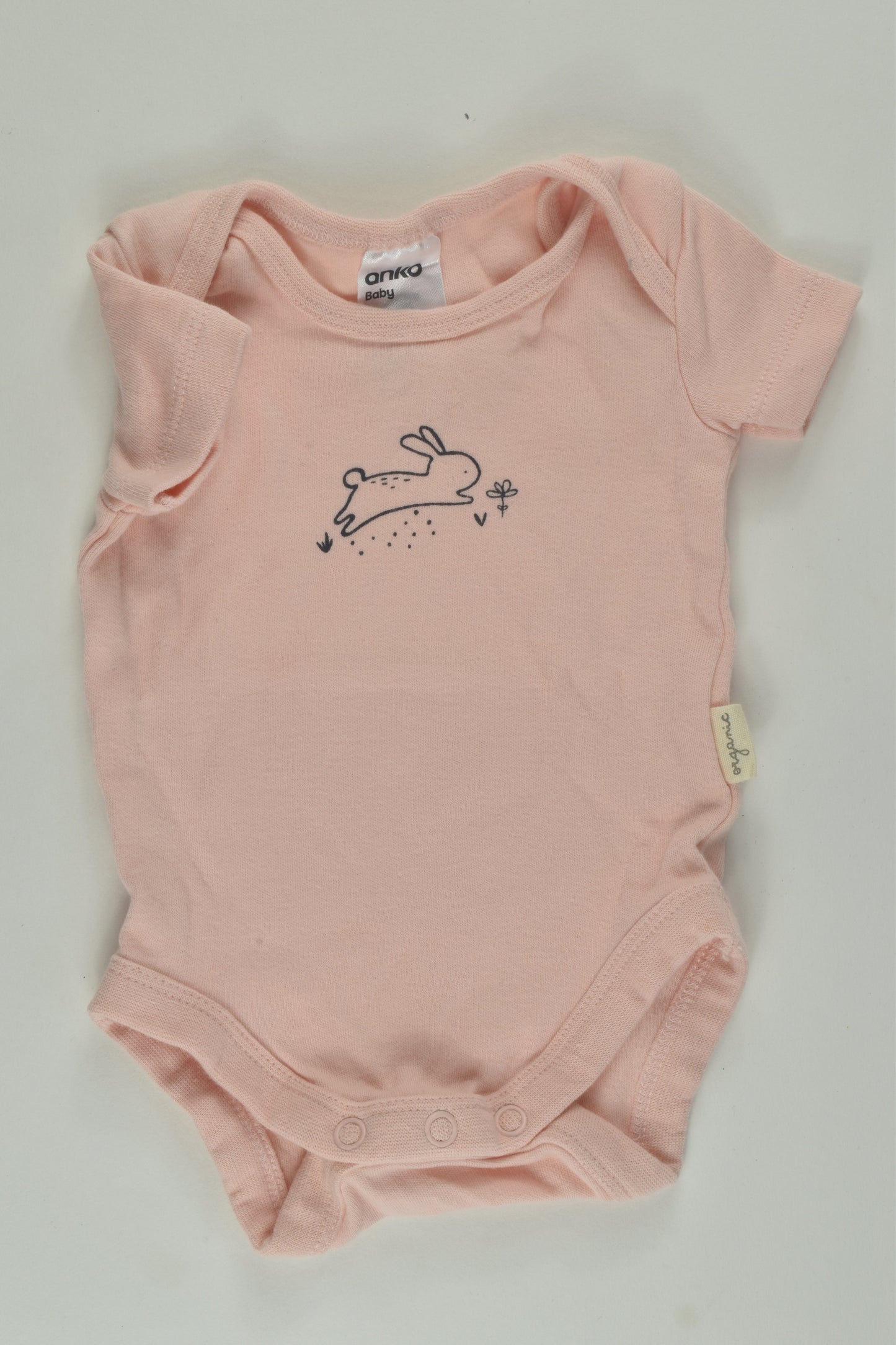 Anko Size 00000 Organic Bunny Bodysuit