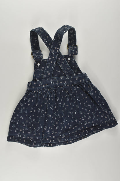 Anko Size 1 Floral Pinafore Dress