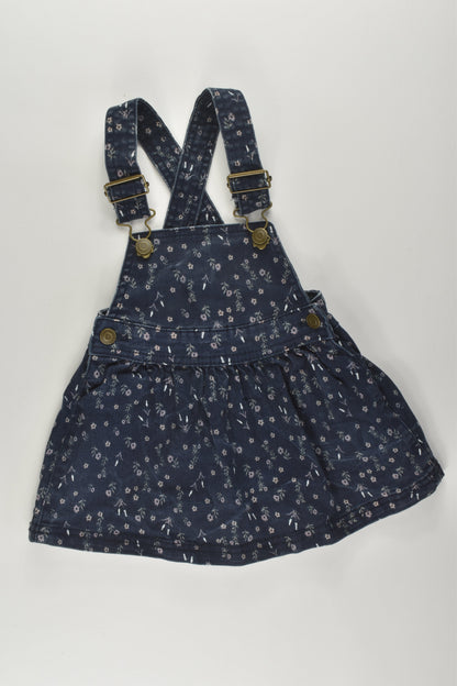 Anko Size 1 Floral Pinafore Dress