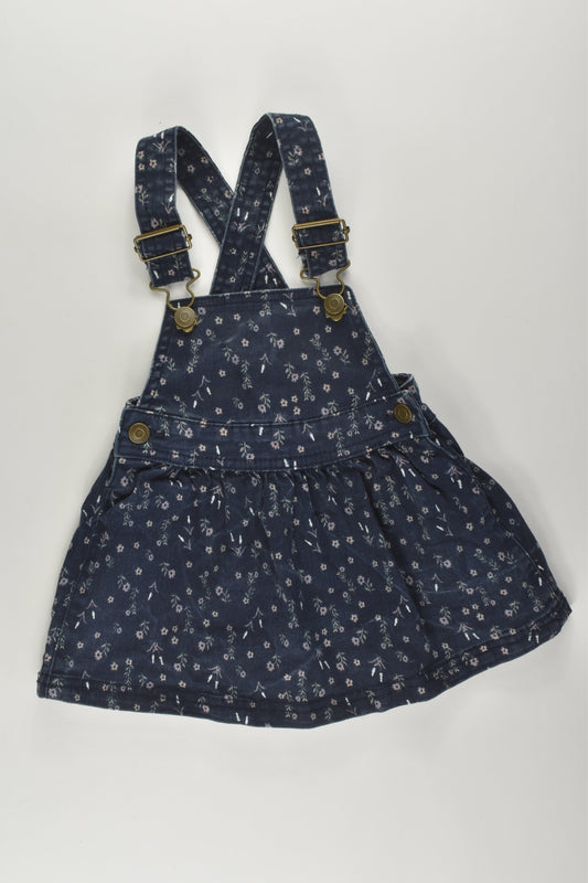 Anko Size 1 Floral Pinafore Dress