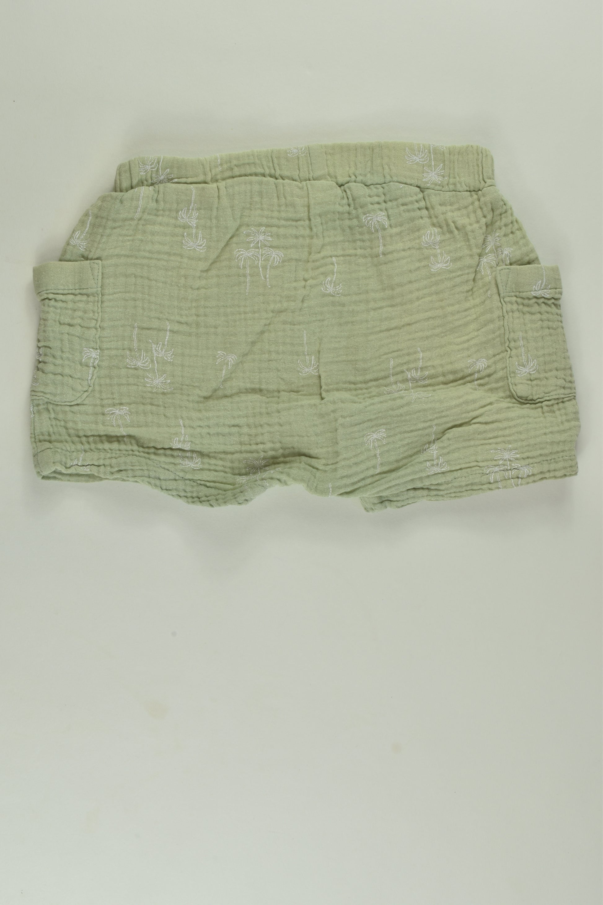 Anko Size 1 Palmtrees Muslin Shorts