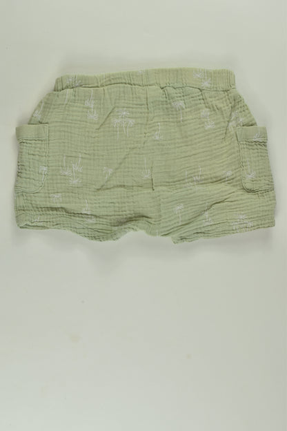 Anko Size 1 Palmtrees Muslin Shorts