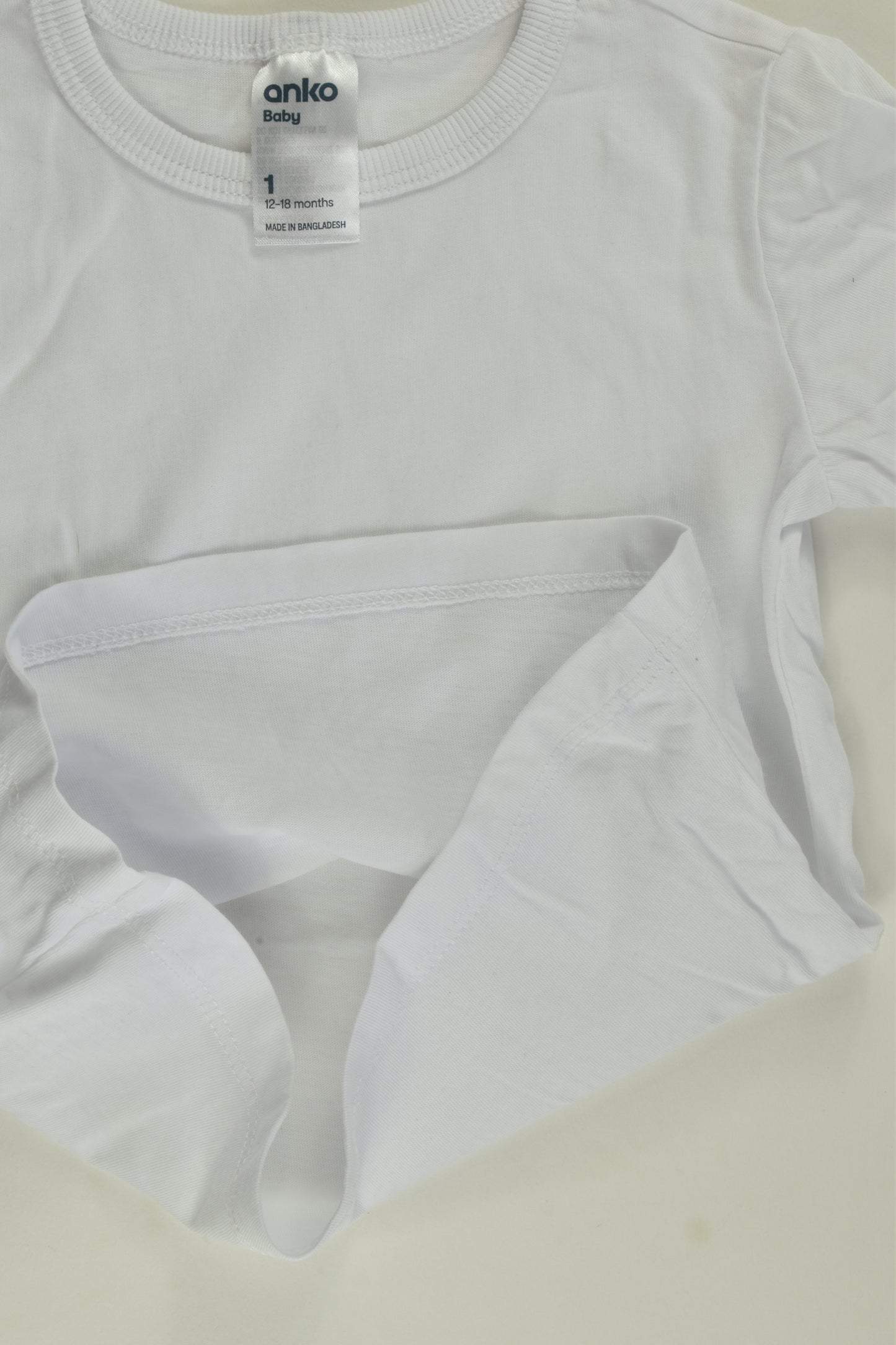 Anko Size 1 Plain White T-shirt