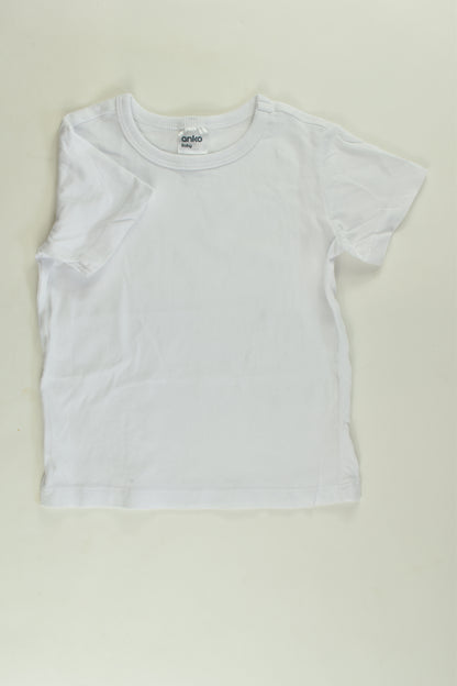 Anko Size 1 Plain White T-shirt