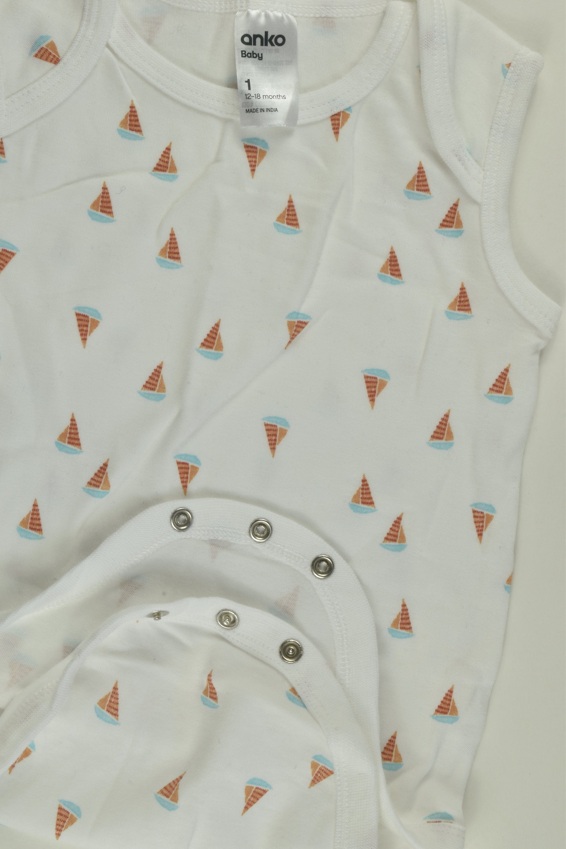 Anko Size 1 Sailboat Bodysuit