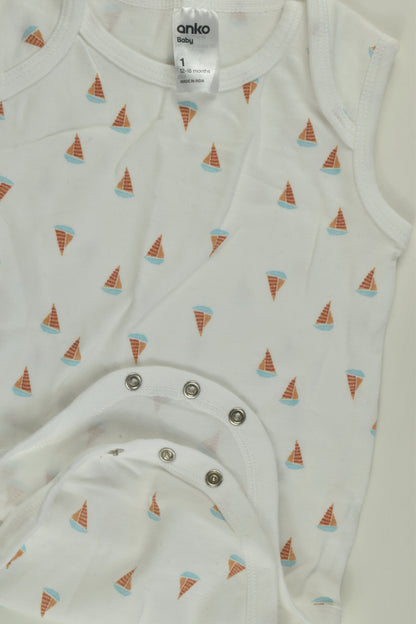 Anko Size 1 Sailboat Bodysuit
