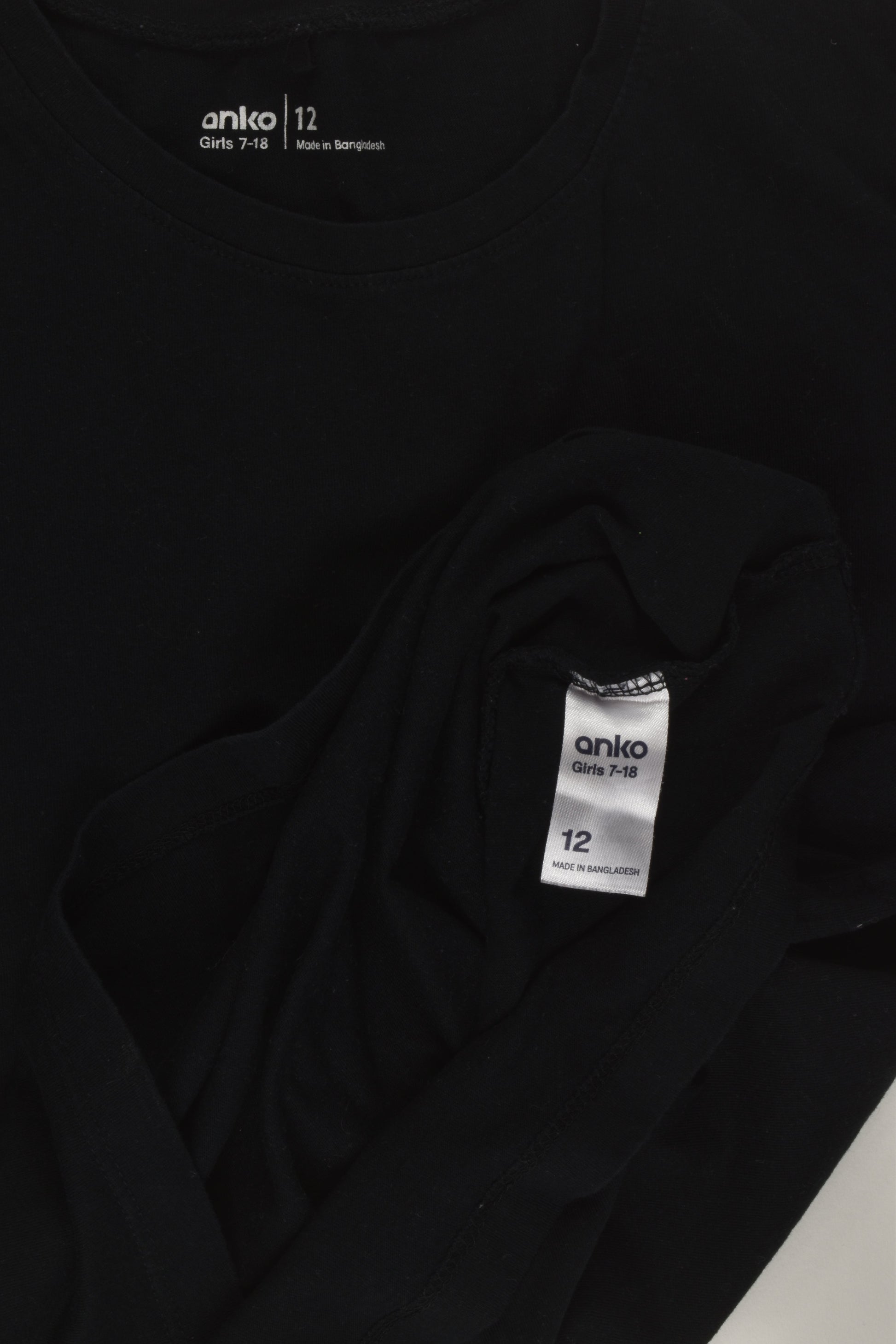 Anko Size 12 Black T-shirt