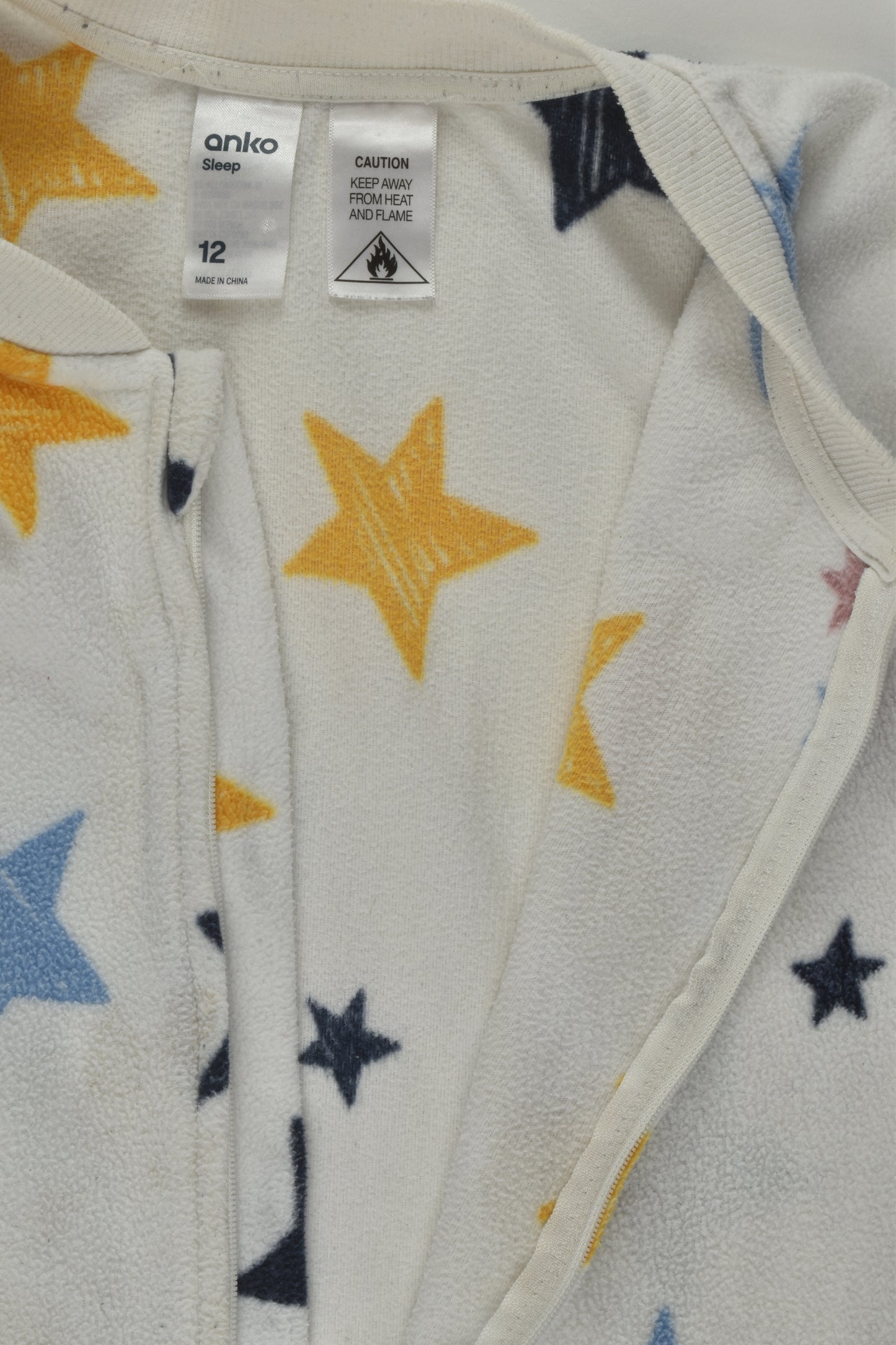 Anko Size 12 Star Fleece Suit