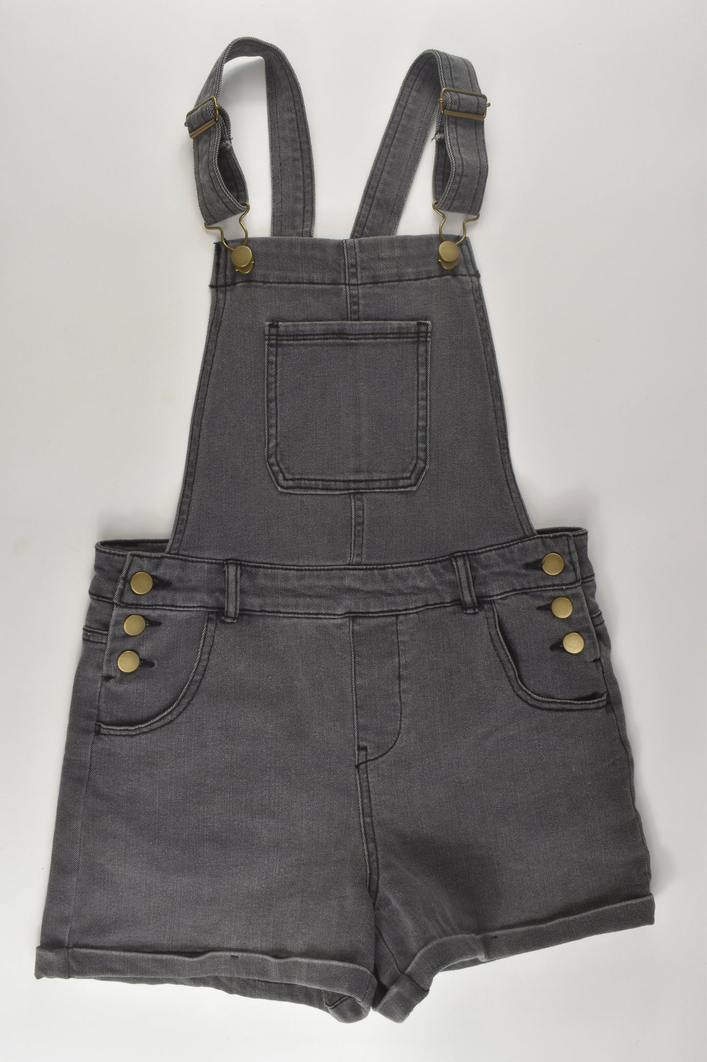 Anko Size 12 Stretchy Short Denim Overalls