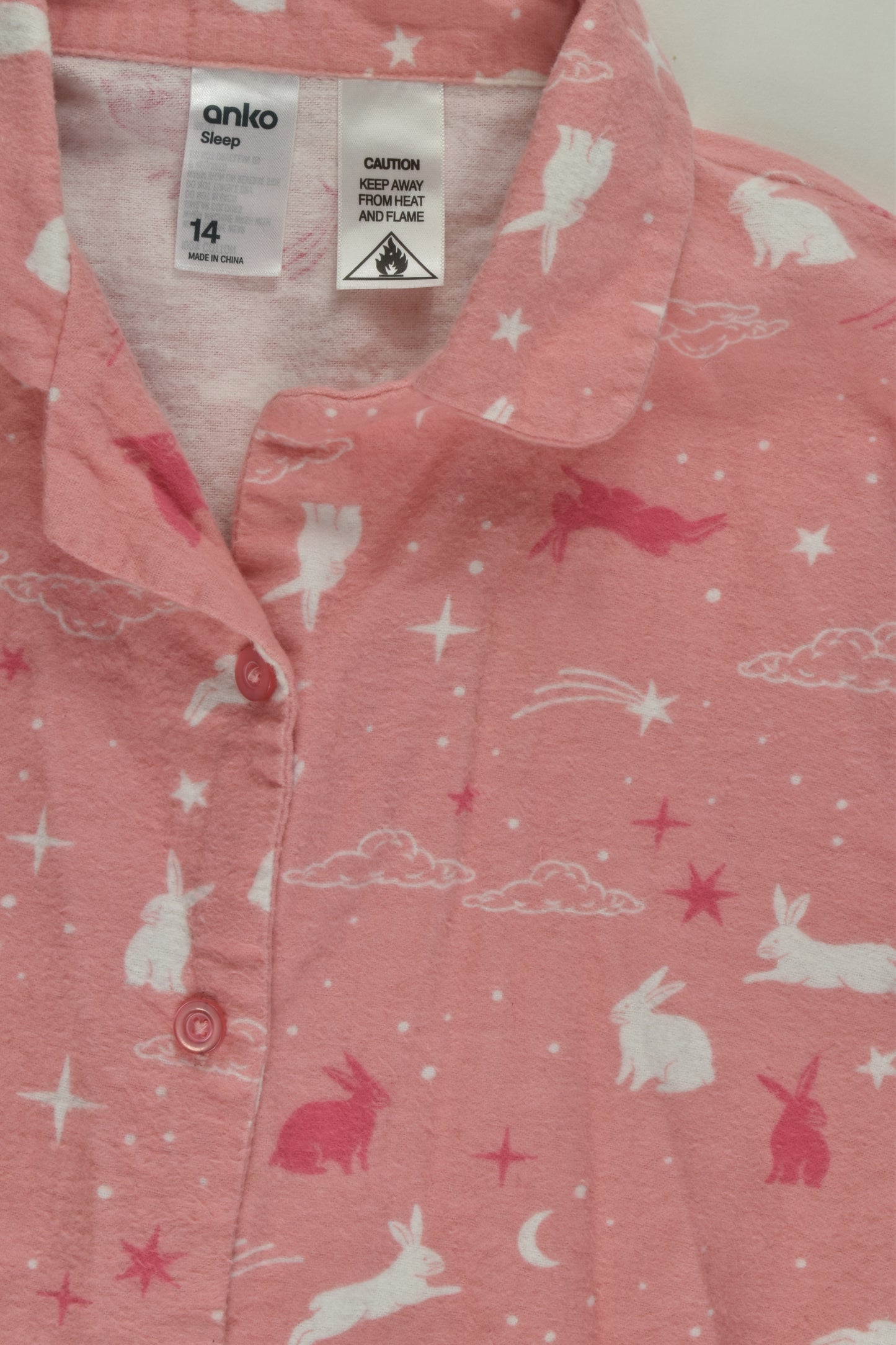 Anko Size 14 Bunny Flannel Shirt