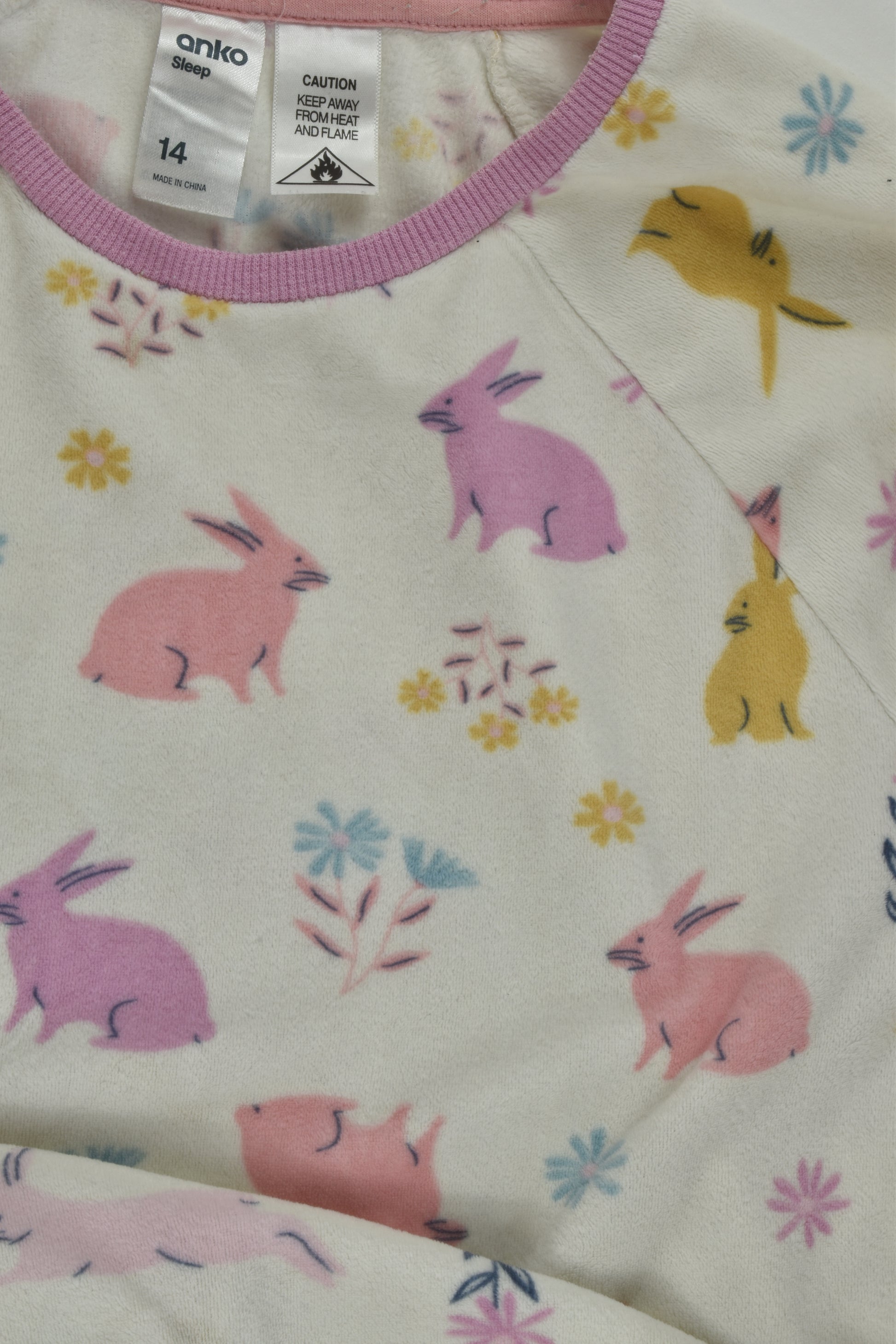 Anko Size 14 Soft Bunny Pyjama Top