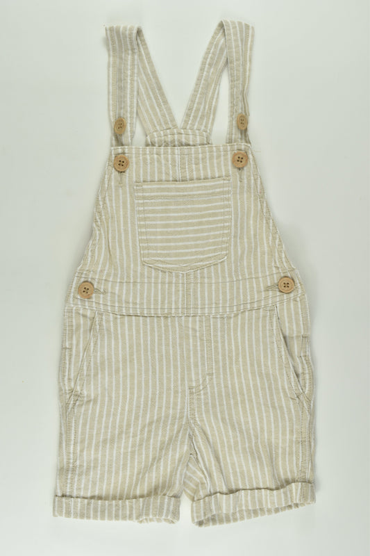 Anko Size 2 Linen Blend Short Overalls