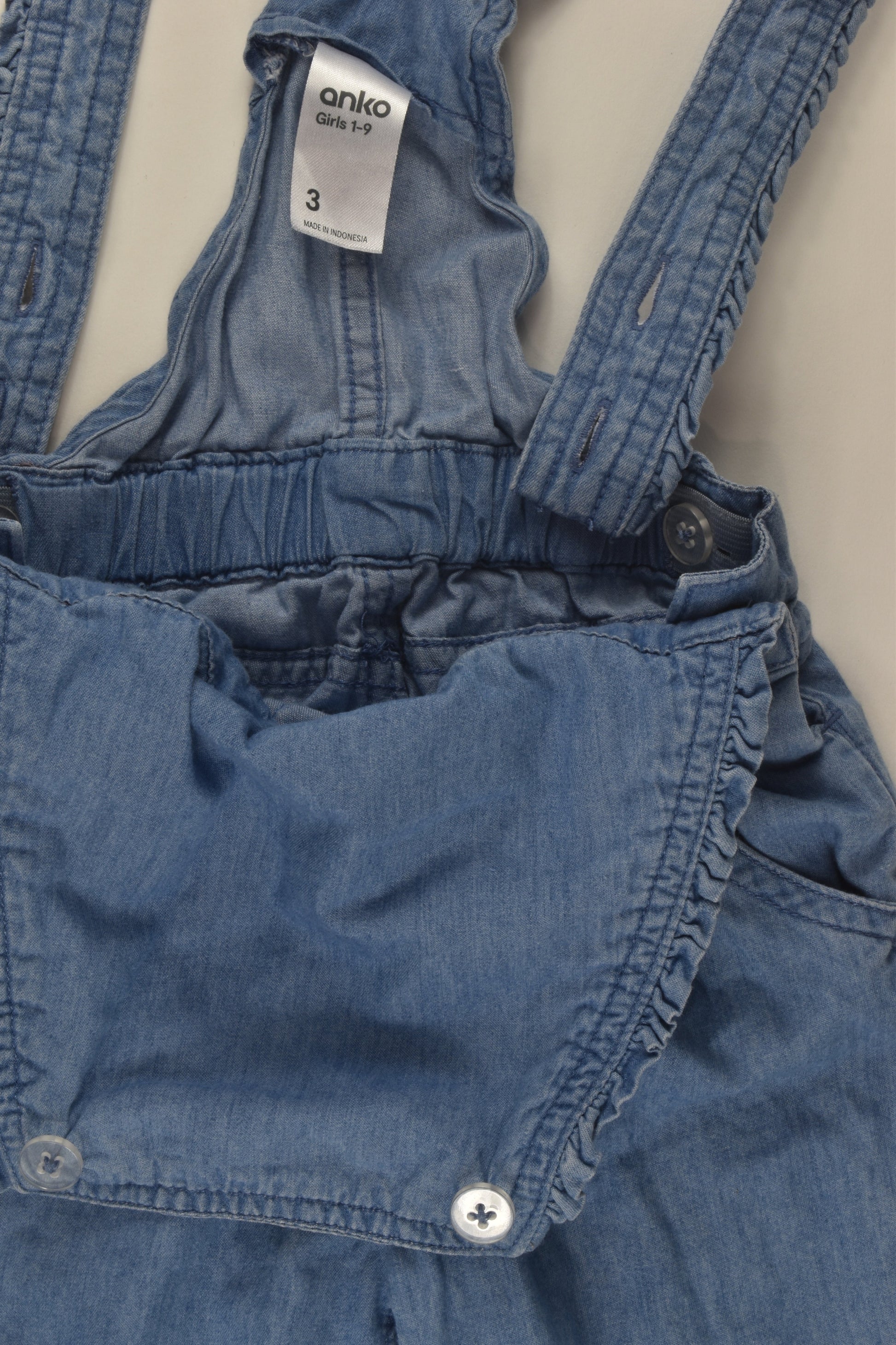 Anko Size 3 Lightweight Denim Overalls