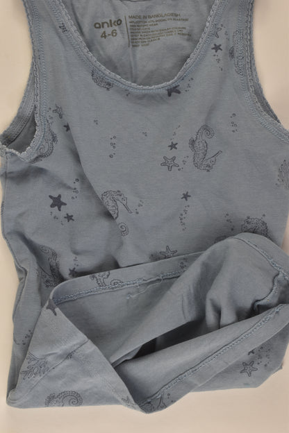 Anko Size 4-6 Seahorse Singlet