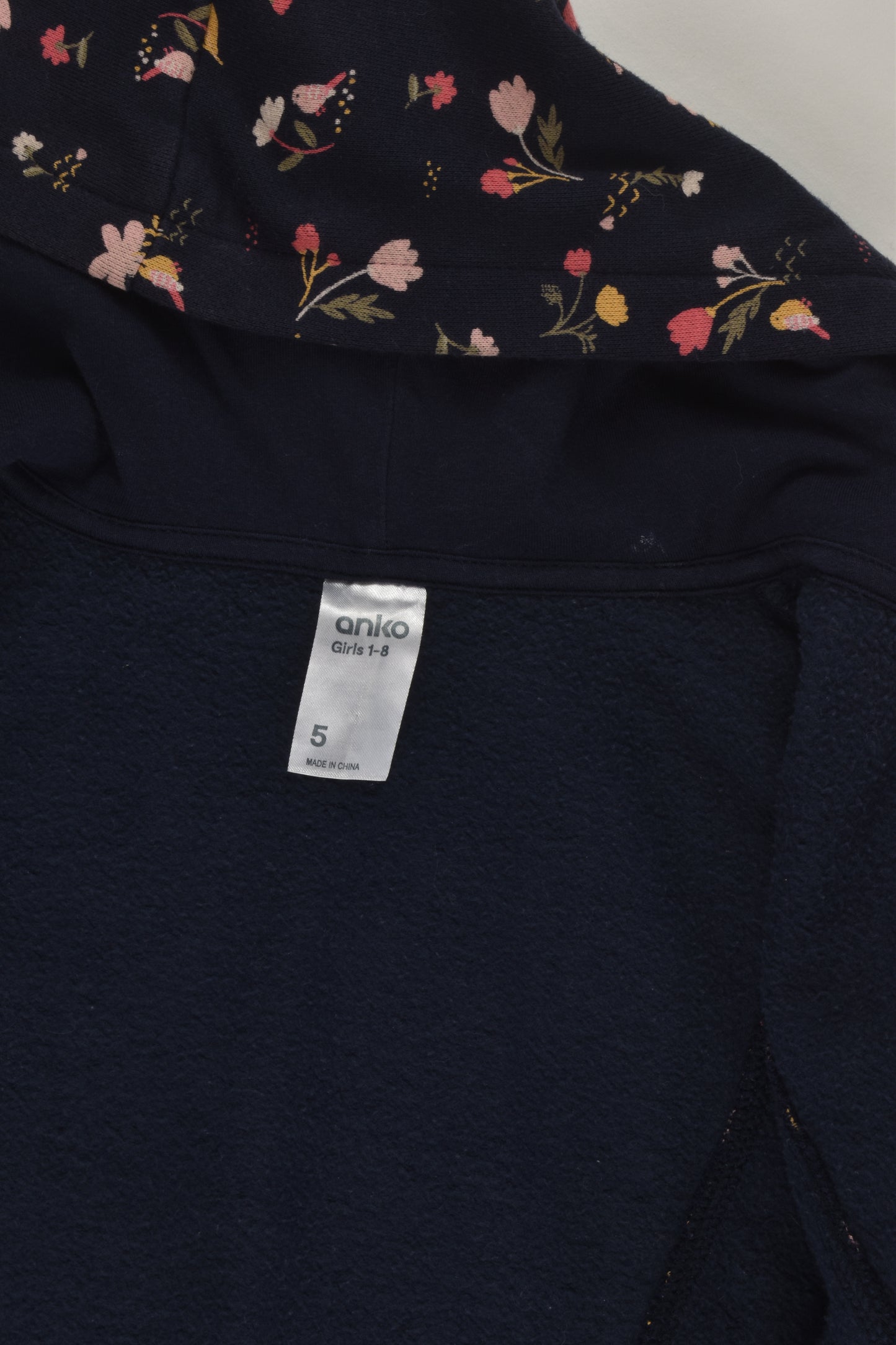 Anko Size 5 Floral Zip Jumper