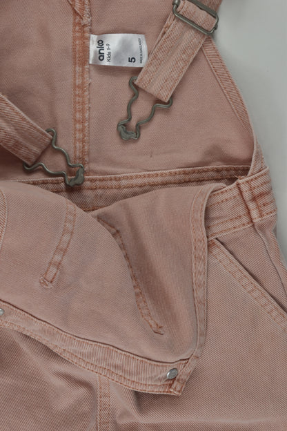 Anko Size 5 Pink Denim Overalls