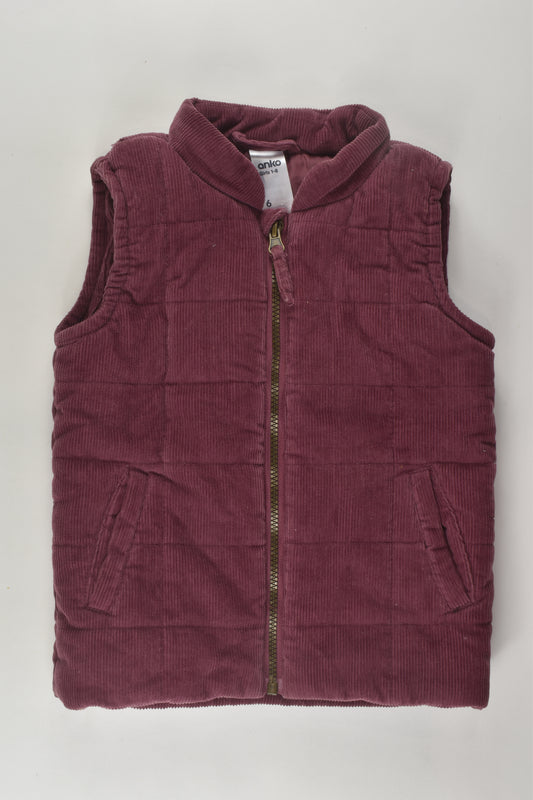 Anko Size 6 Cord Puffer Vest