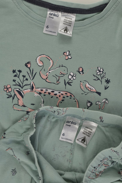 Anko Size 6 Deer and Bird Pyjamas