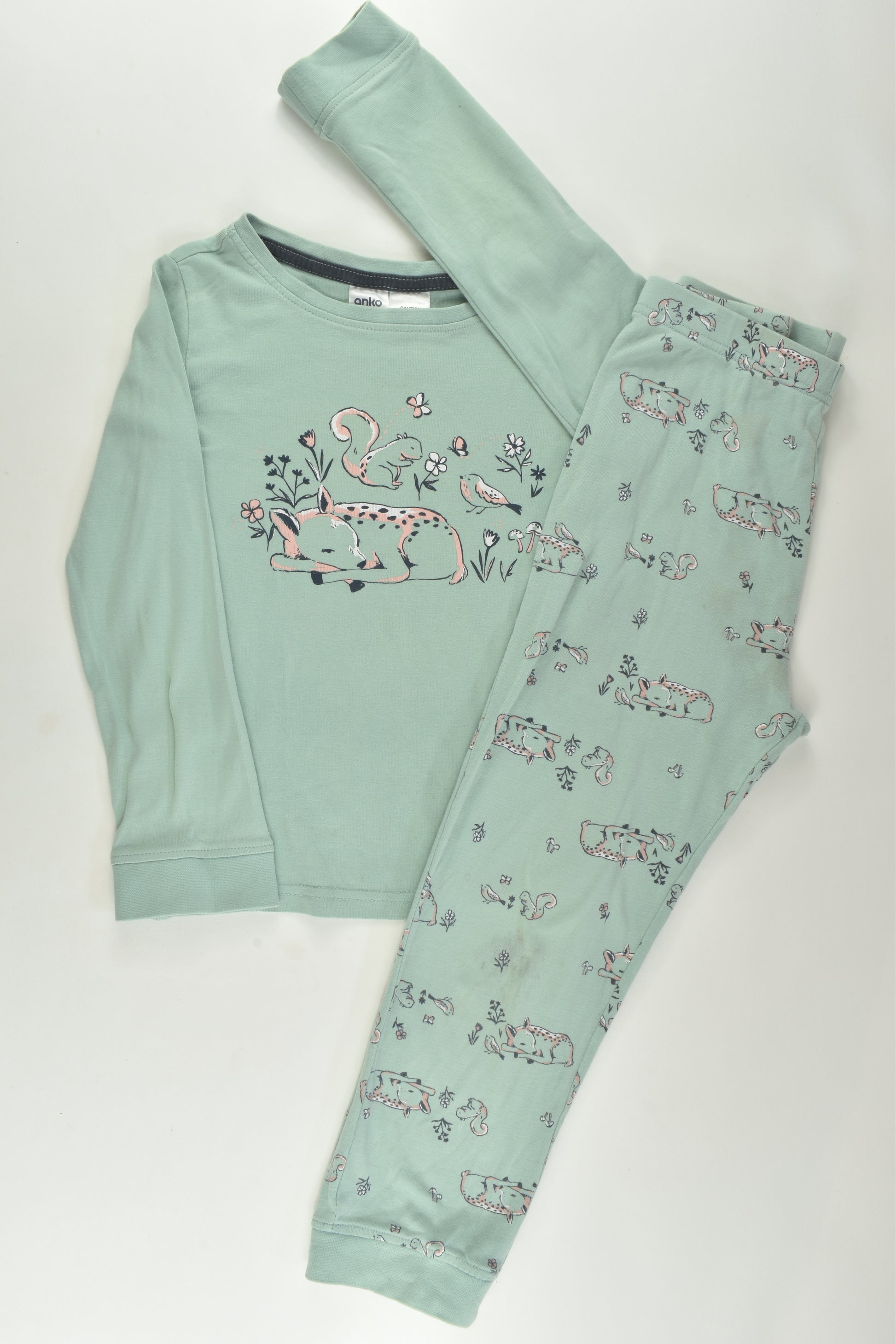 Anko Size 6 Deer and Bird Pyjamas