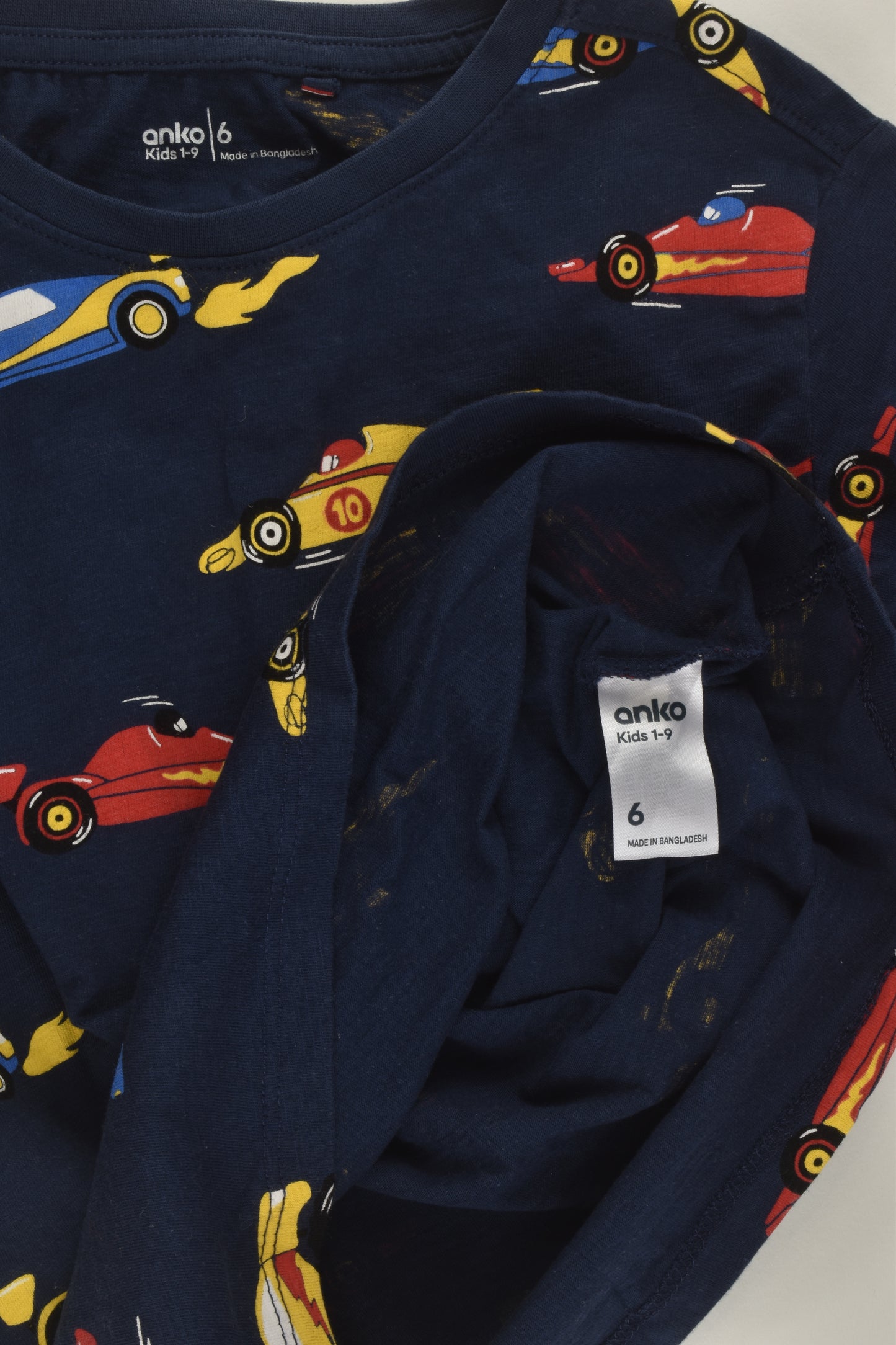 Anko Size 6 Racing Car T-shirt