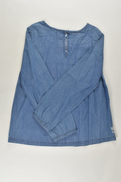 Anko Size 7 Denim Blouse with Embroidery